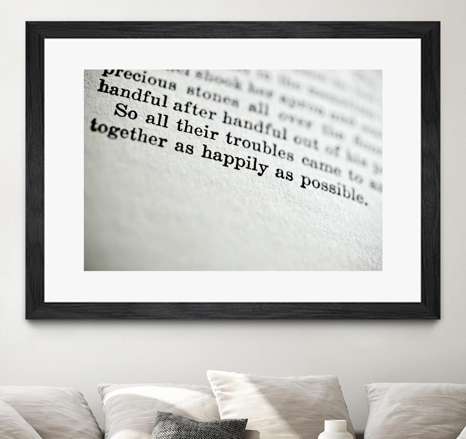 Happily by Amy Smith on GIANT ART - white photo art