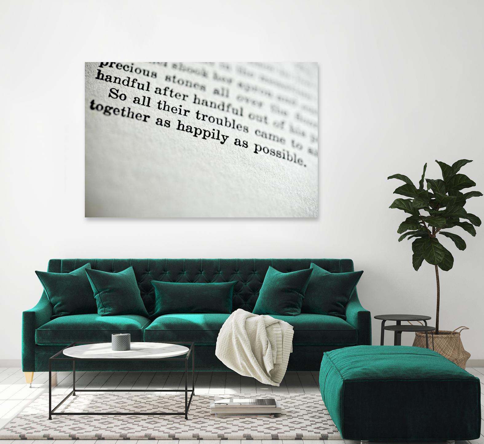 Happily by Amy Smith on GIANT ART - white photo art