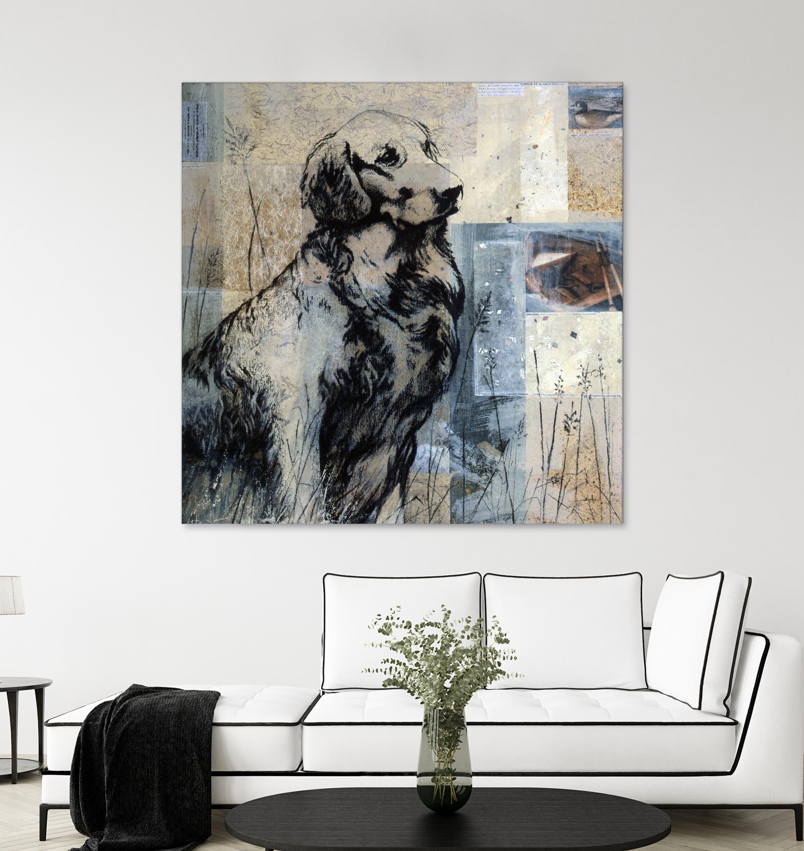 Loyal Companion by Mary Calkins on GIANT ART - blue animals