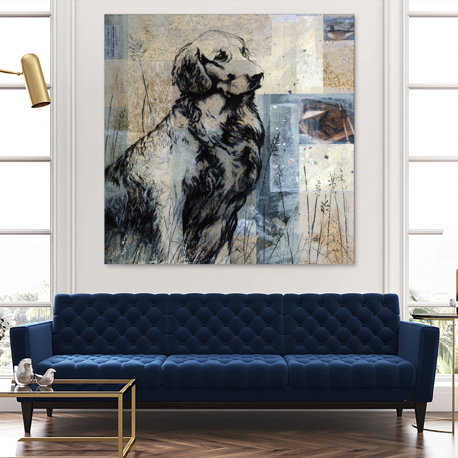 Loyal Companion by Mary Calkins on GIANT ART - blue animals