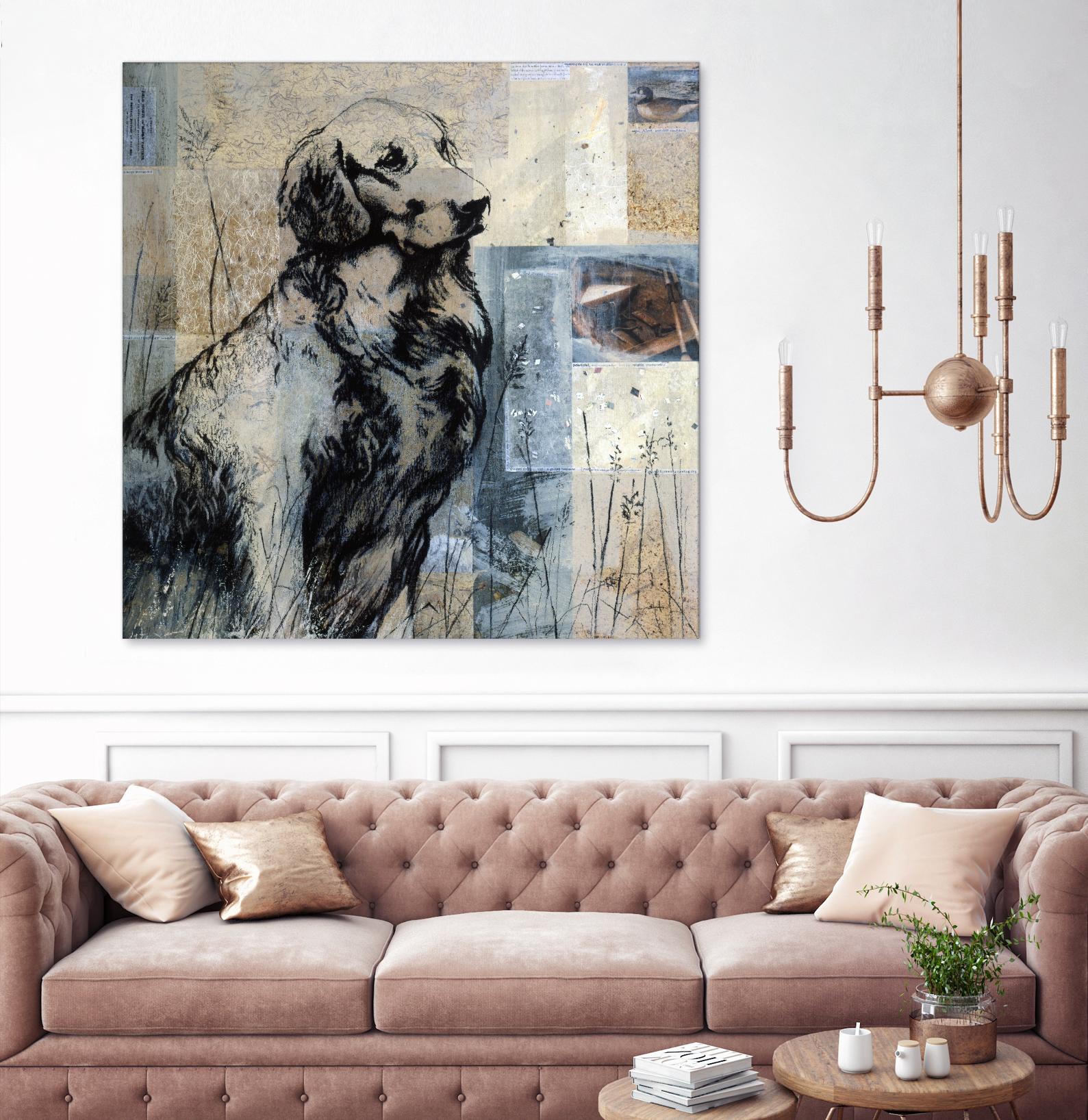 Loyal Companion by Mary Calkins on GIANT ART - blue animals