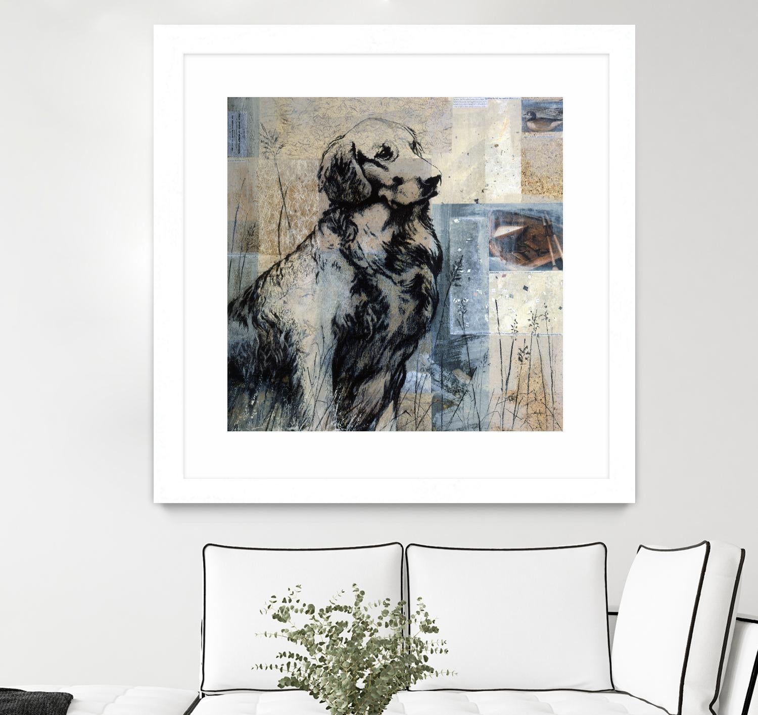 Loyal Companion by Mary Calkins on GIANT ART - blue animals