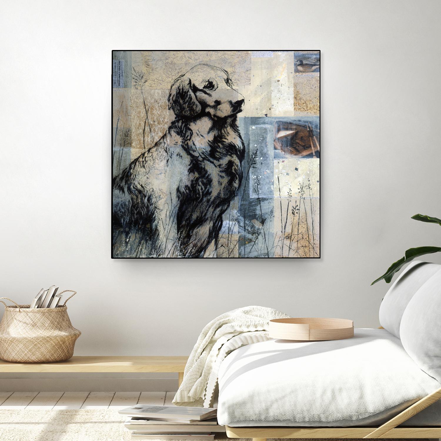 Loyal Companion by Mary Calkins on GIANT ART - blue animals