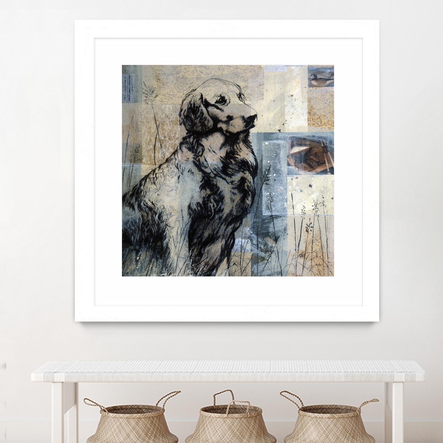 Loyal Companion by Mary Calkins on GIANT ART - blue animals