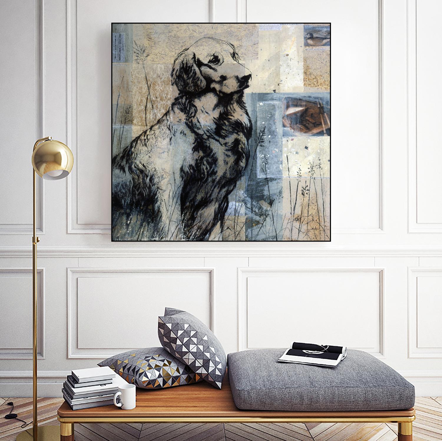 Loyal Companion by Mary Calkins on GIANT ART - blue animals