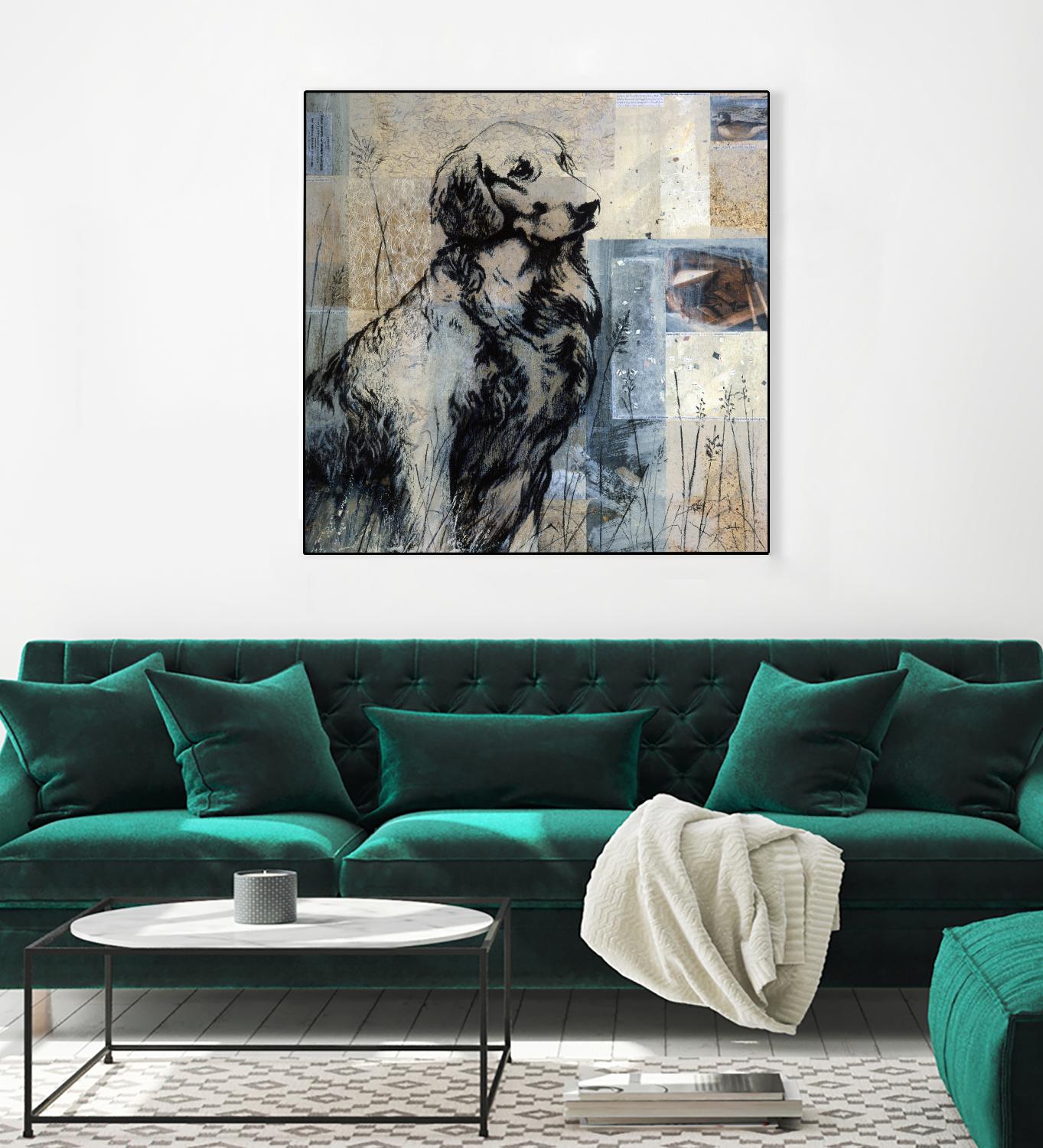 Loyal Companion by Mary Calkins on GIANT ART - blue animals