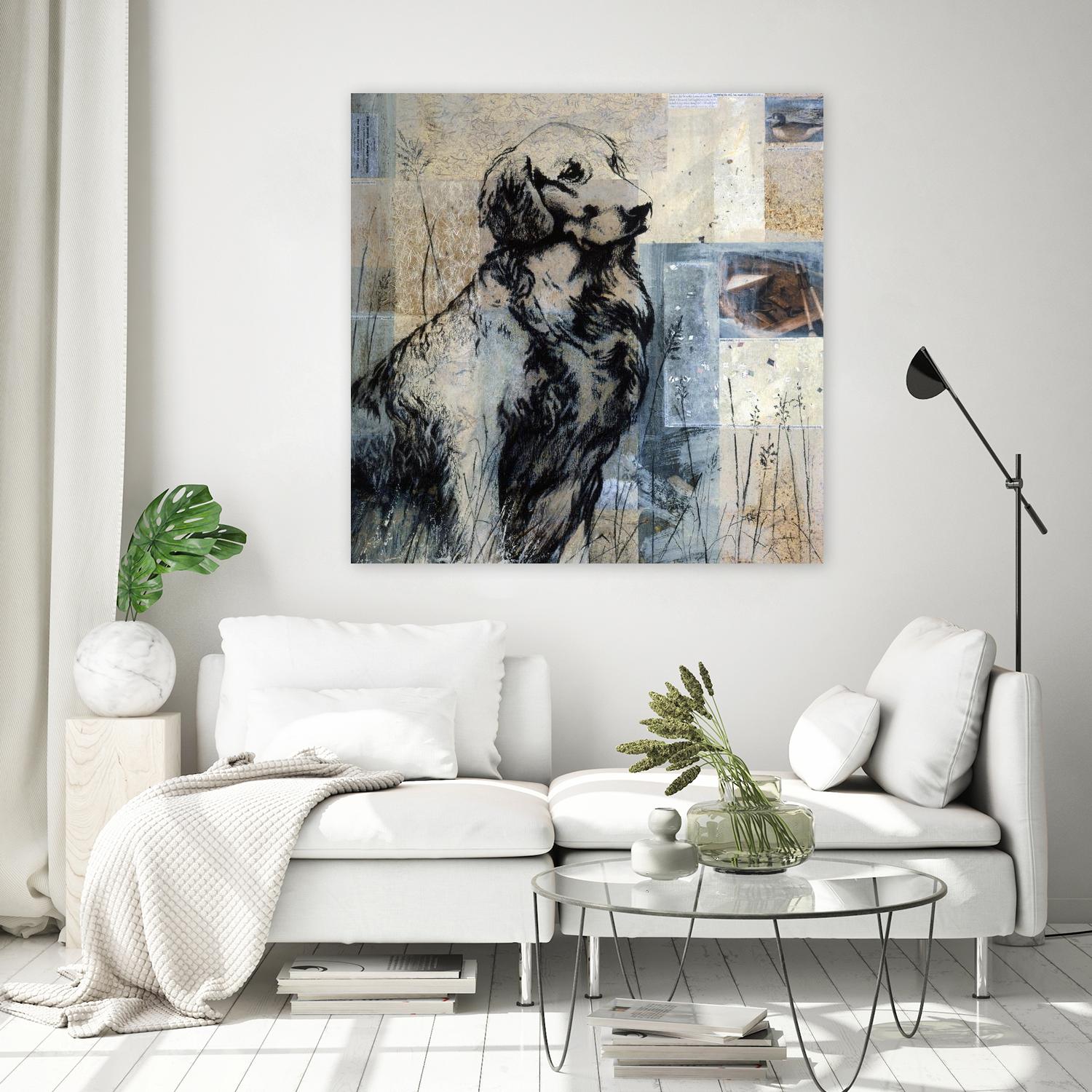 Loyal Companion by Mary Calkins on GIANT ART - blue animals