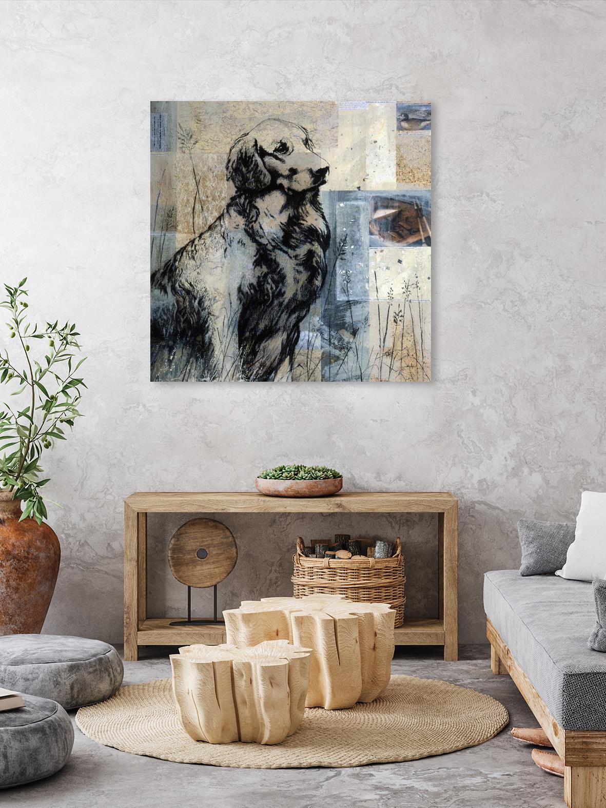 Loyal Companion by Mary Calkins on GIANT ART - blue animals