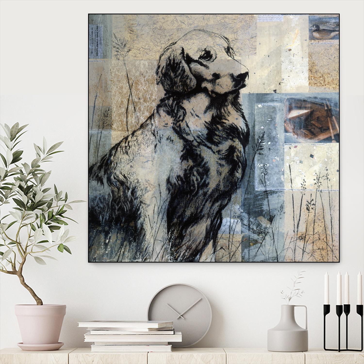 Loyal Companion by Mary Calkins on GIANT ART - blue animals