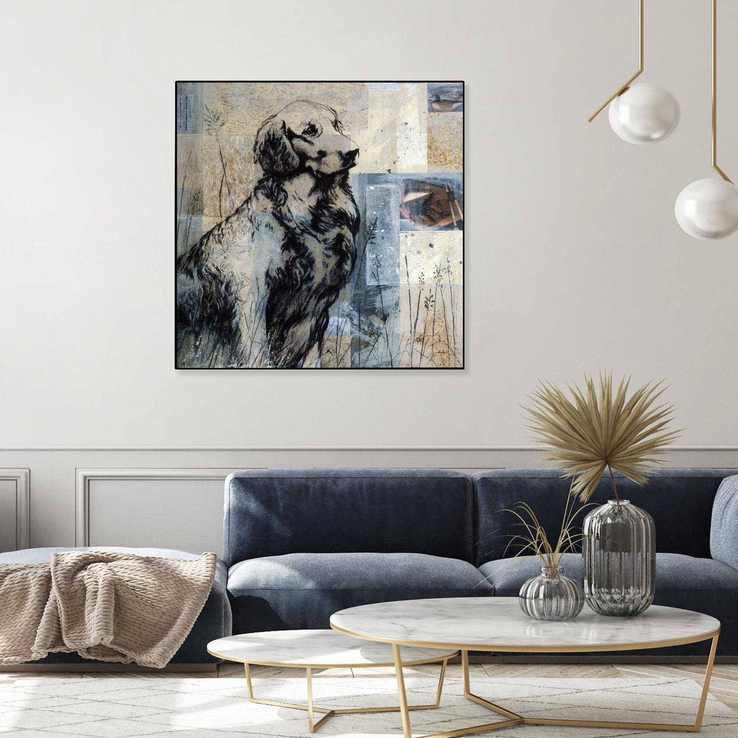 Loyal Companion by Mary Calkins on GIANT ART - blue animals