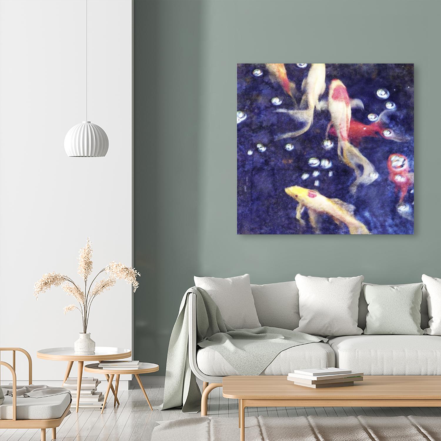 Koi 2 by Thea Schrack on GIANT ART - pink animals