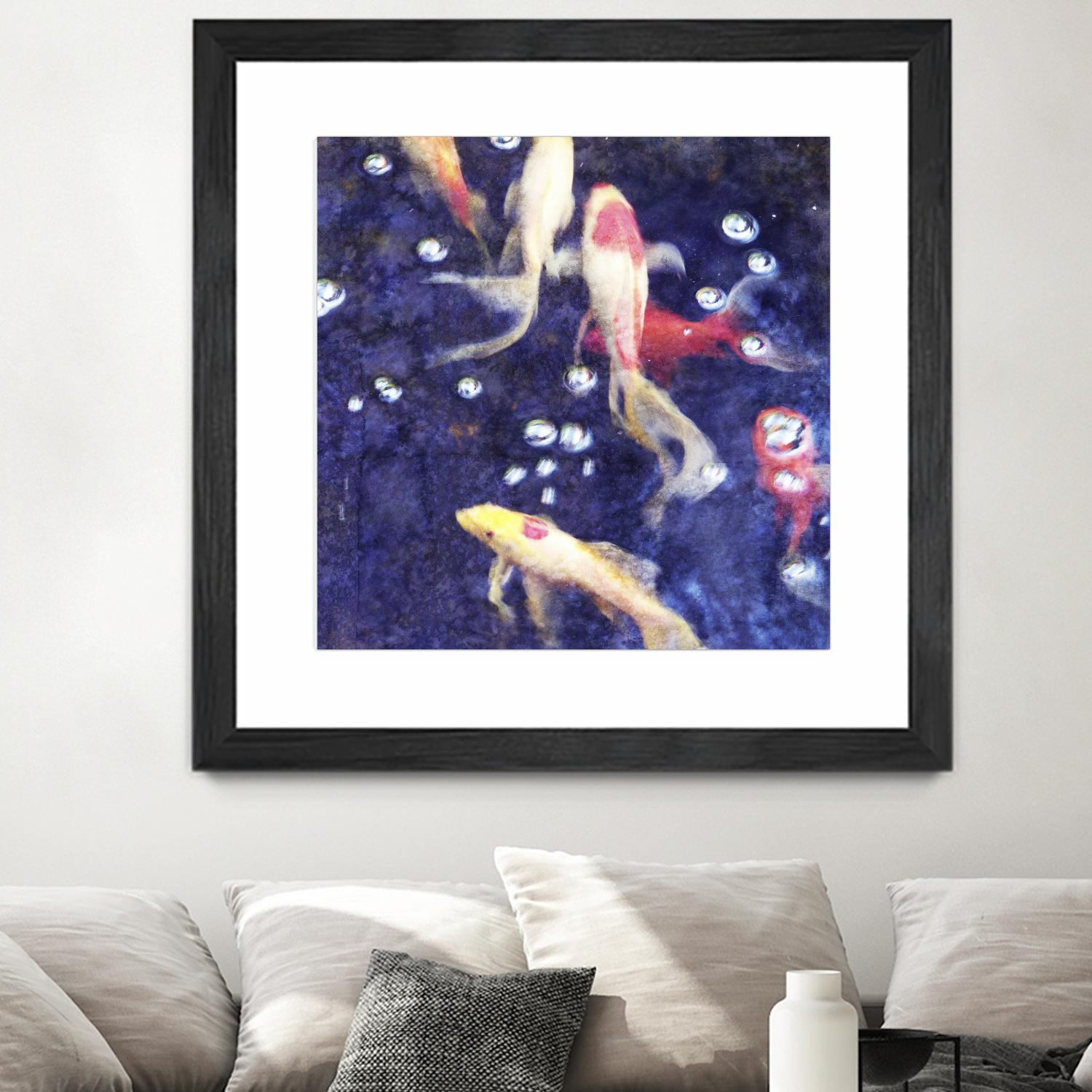 Koi 2 by Thea Schrack on GIANT ART - pink animals