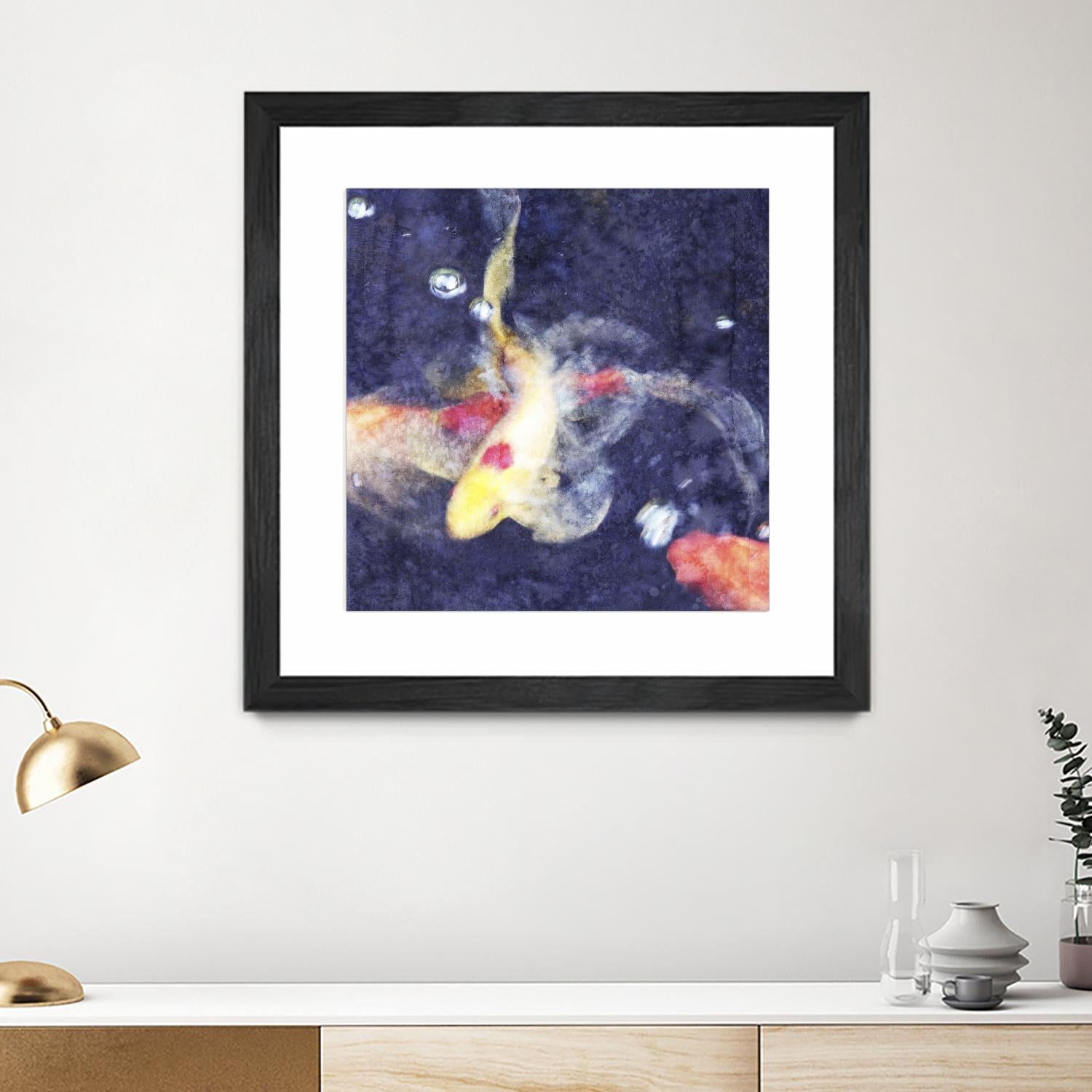 Koi 3 by Thea Schrack on GIANT ART - pink animals