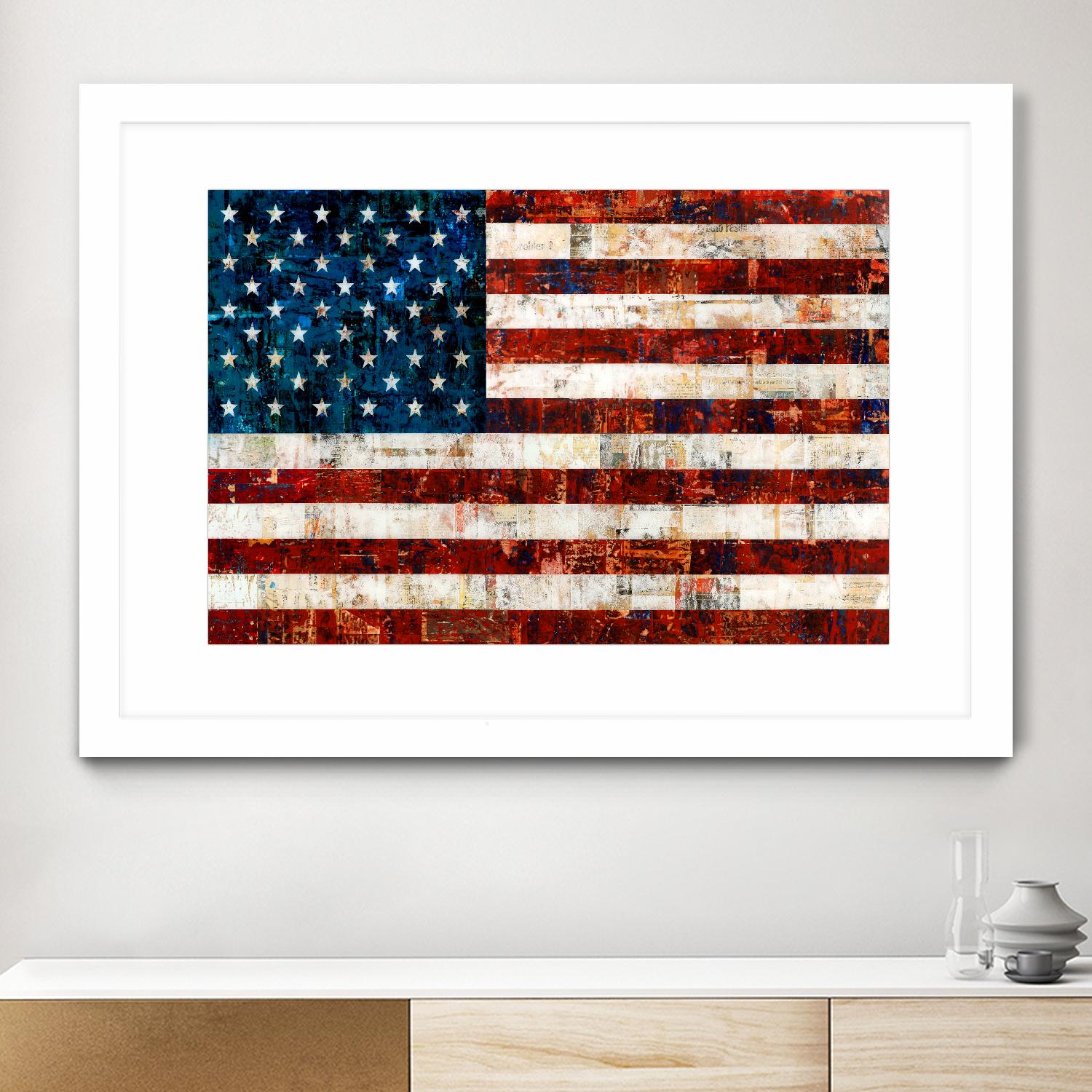 American Flag by Stella Bradley on GIANT ART - red flags
