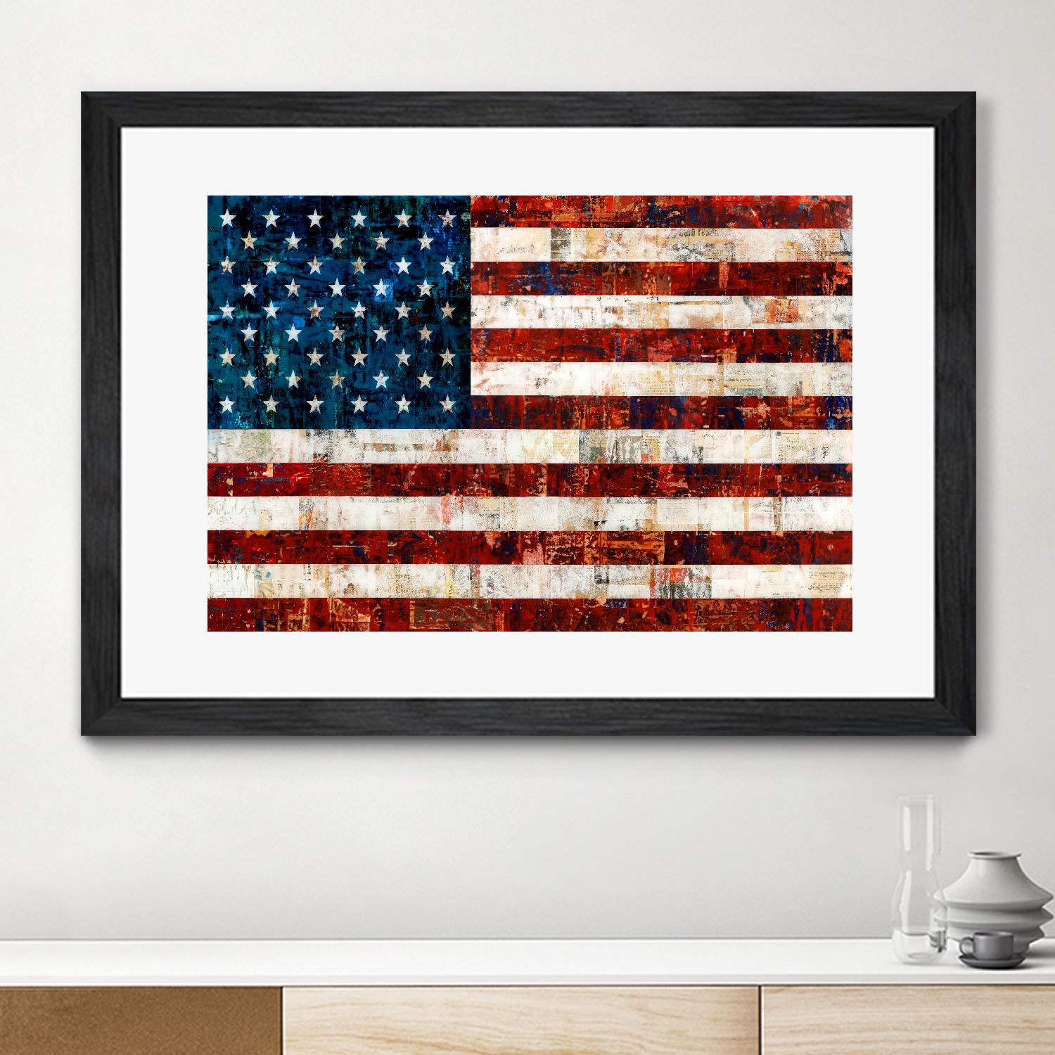 American Flag by Stella Bradley on GIANT ART - red flags