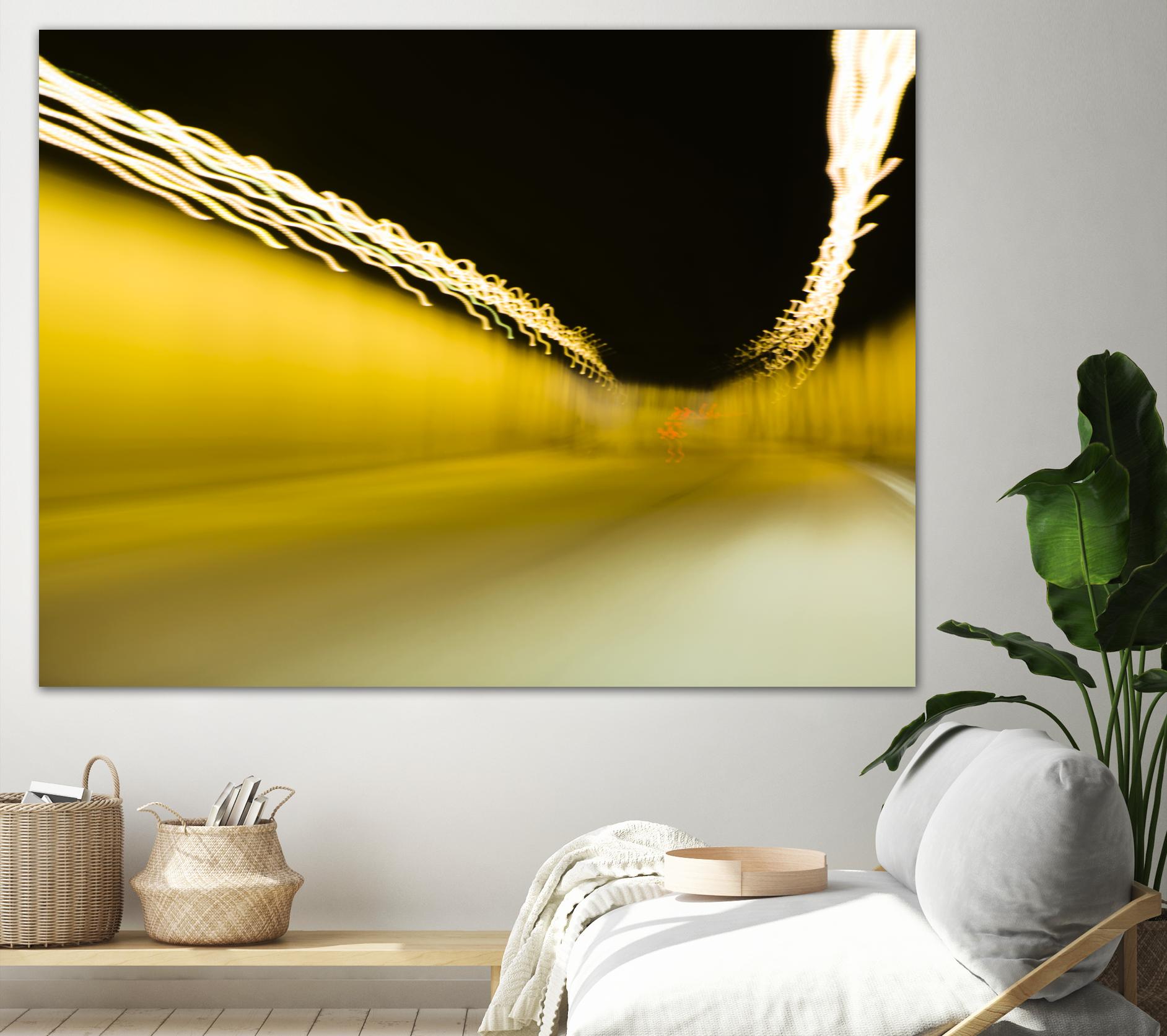 Tunnel Abstract 2 by Acer Images on GIANT ART - yellow photo art