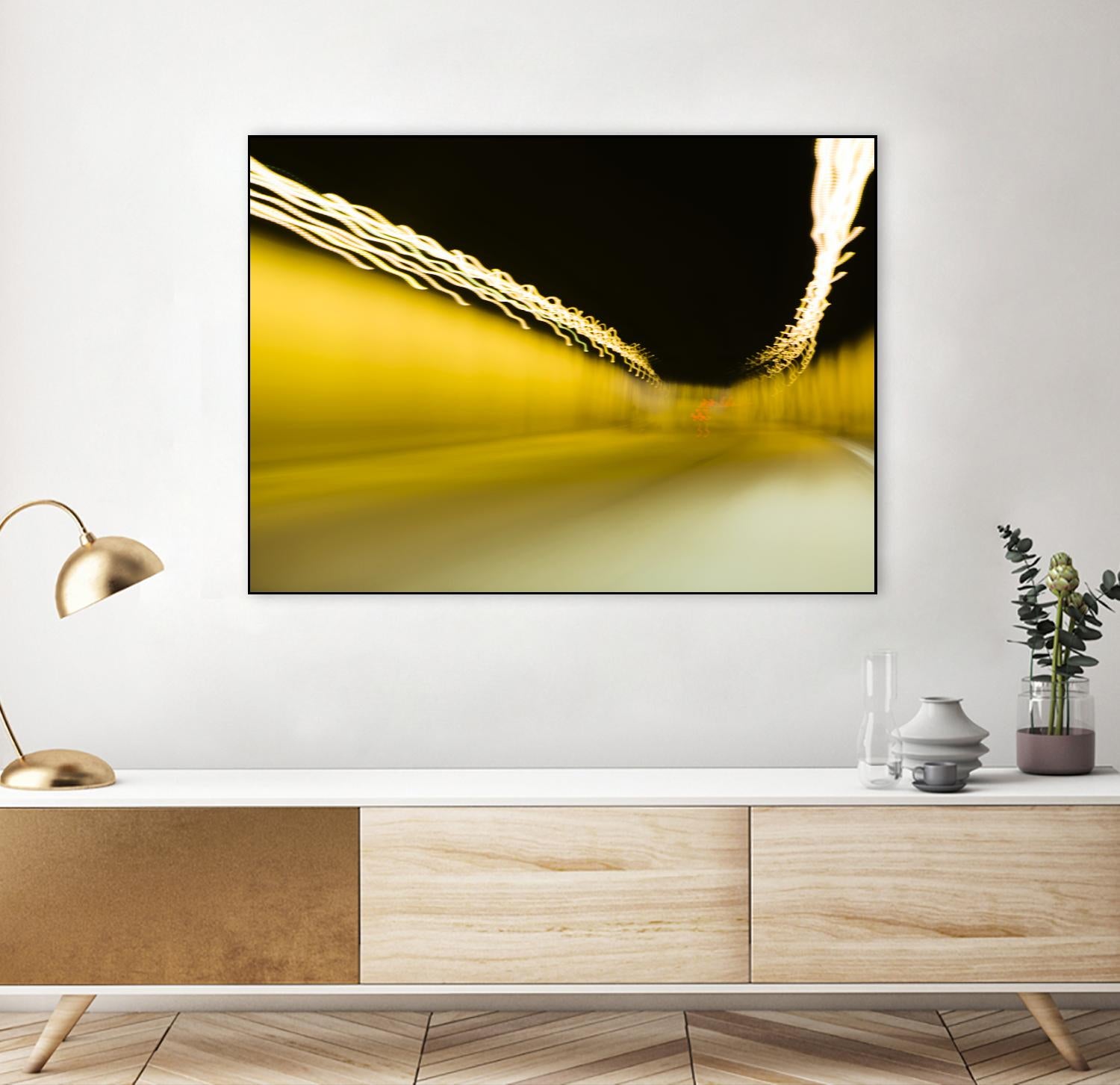 Tunnel Abstract 2 by Acer Images on GIANT ART - yellow photo art