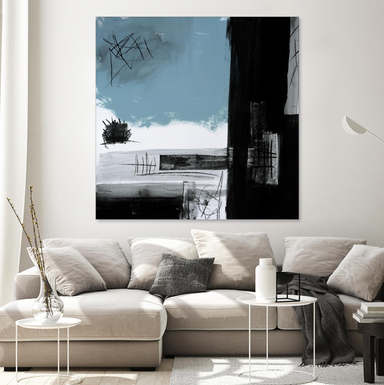 Sandstone E by Franka Palek on GIANT ART - black abstract