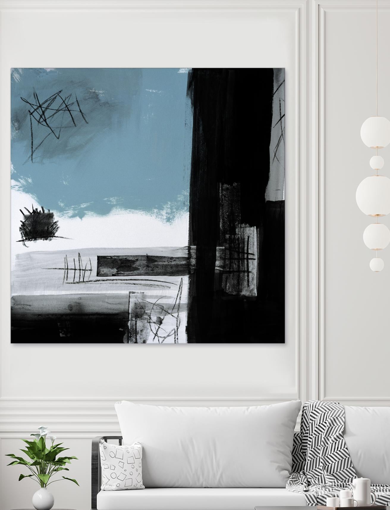 Sandstone E by Franka Palek on GIANT ART - black abstract