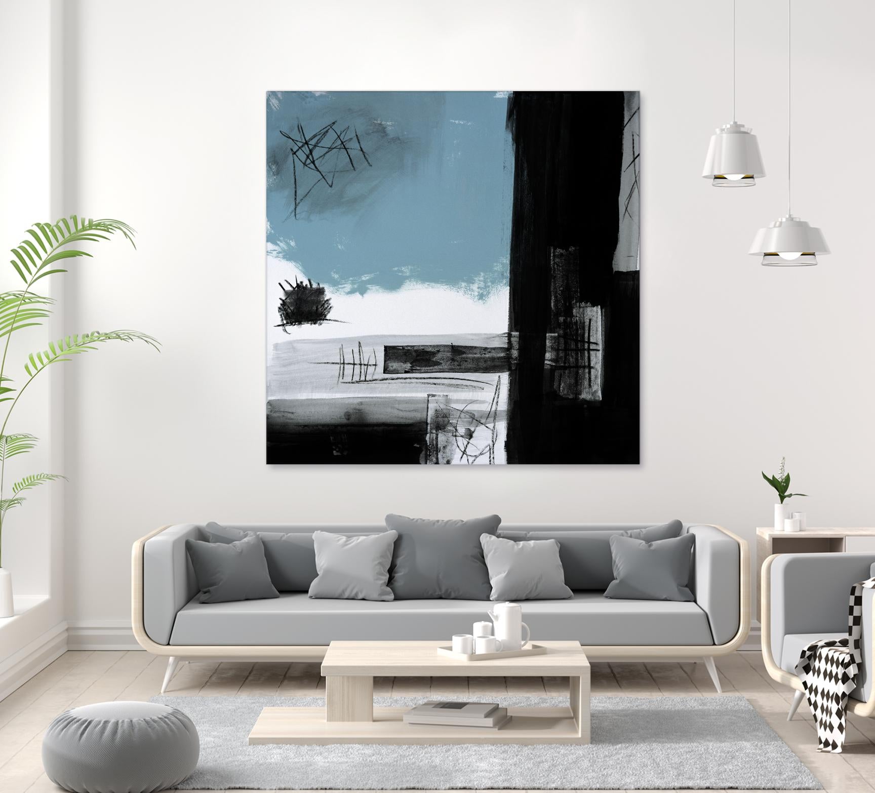 Sandstone E by Franka Palek on GIANT ART - black abstract