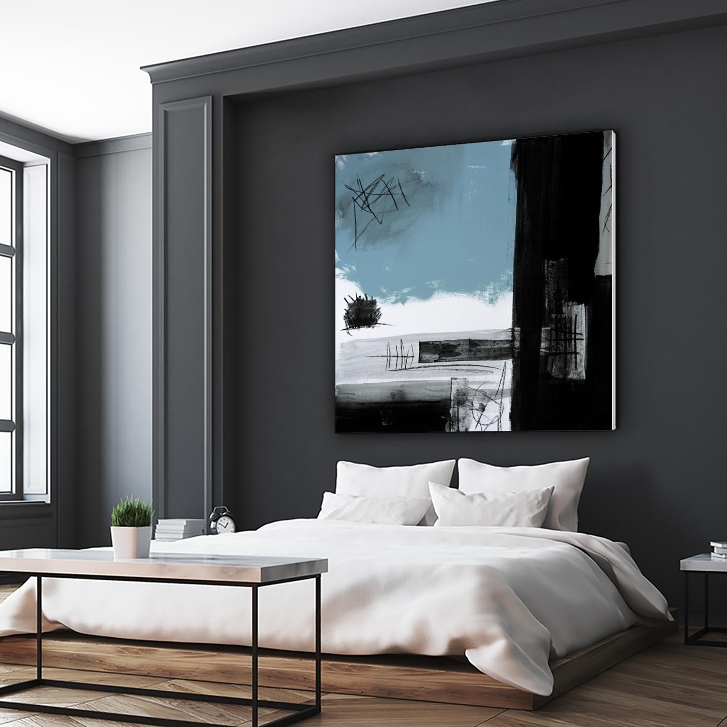 Sandstone E by Franka Palek on GIANT ART - black abstract