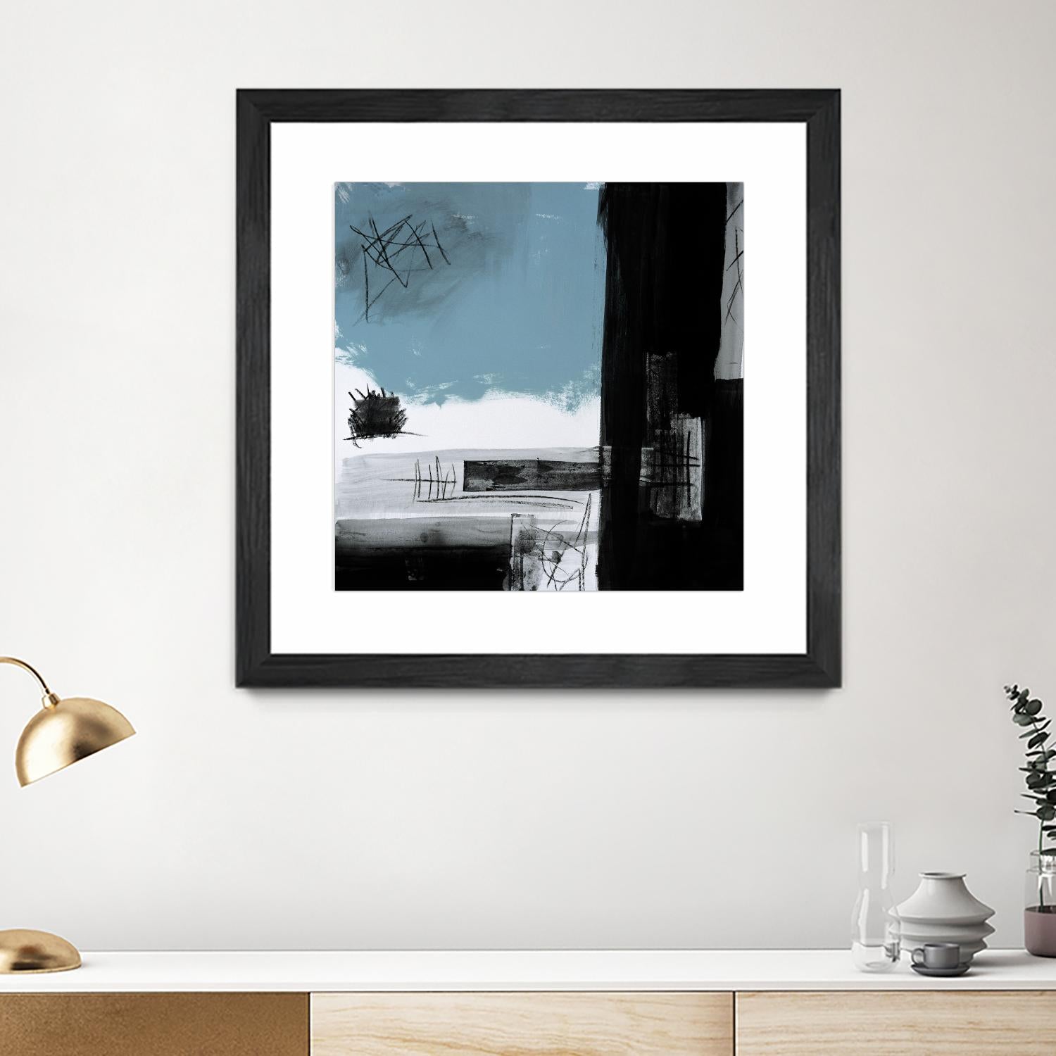 Sandstone E by Franka Palek on GIANT ART - black abstract