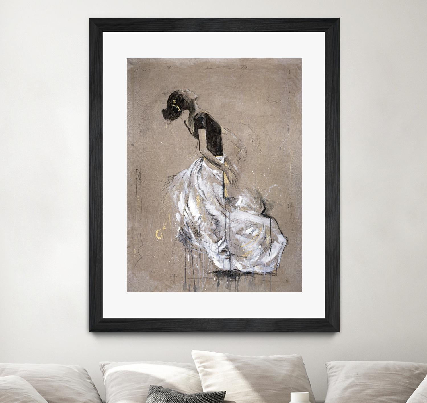 Living the Dream I by Marta Wiley on GIANT ART - white music - dance