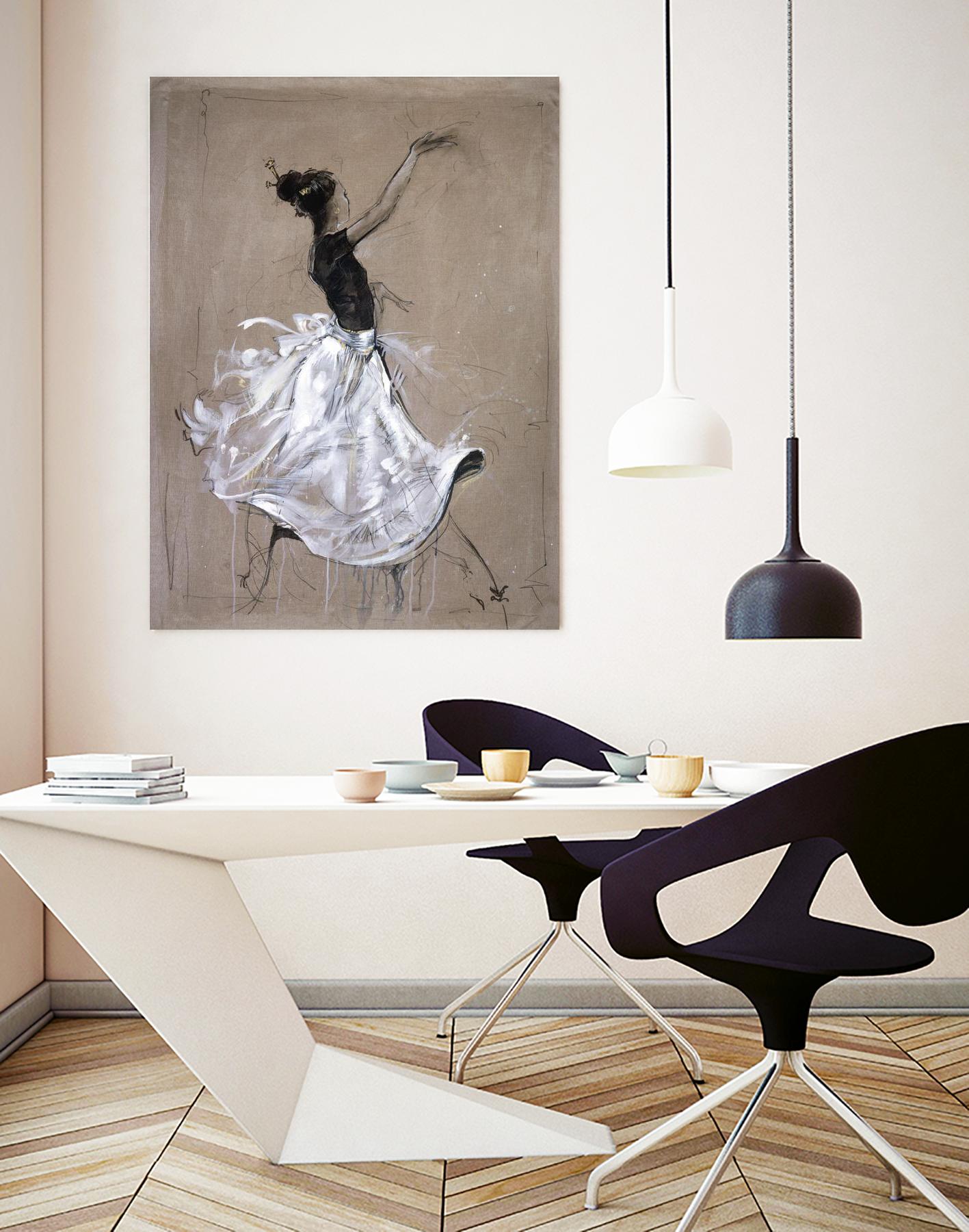 Living the Dream II by Marta Wiley on GIANT ART - white music - dance