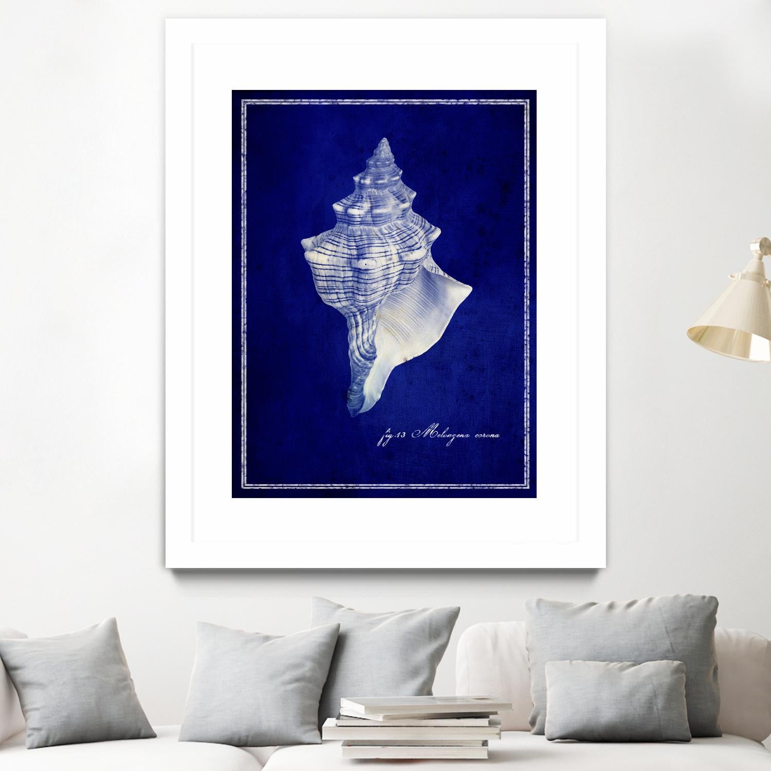 Conch Shell by GI ArtLab on GIANT ART - blue nautical