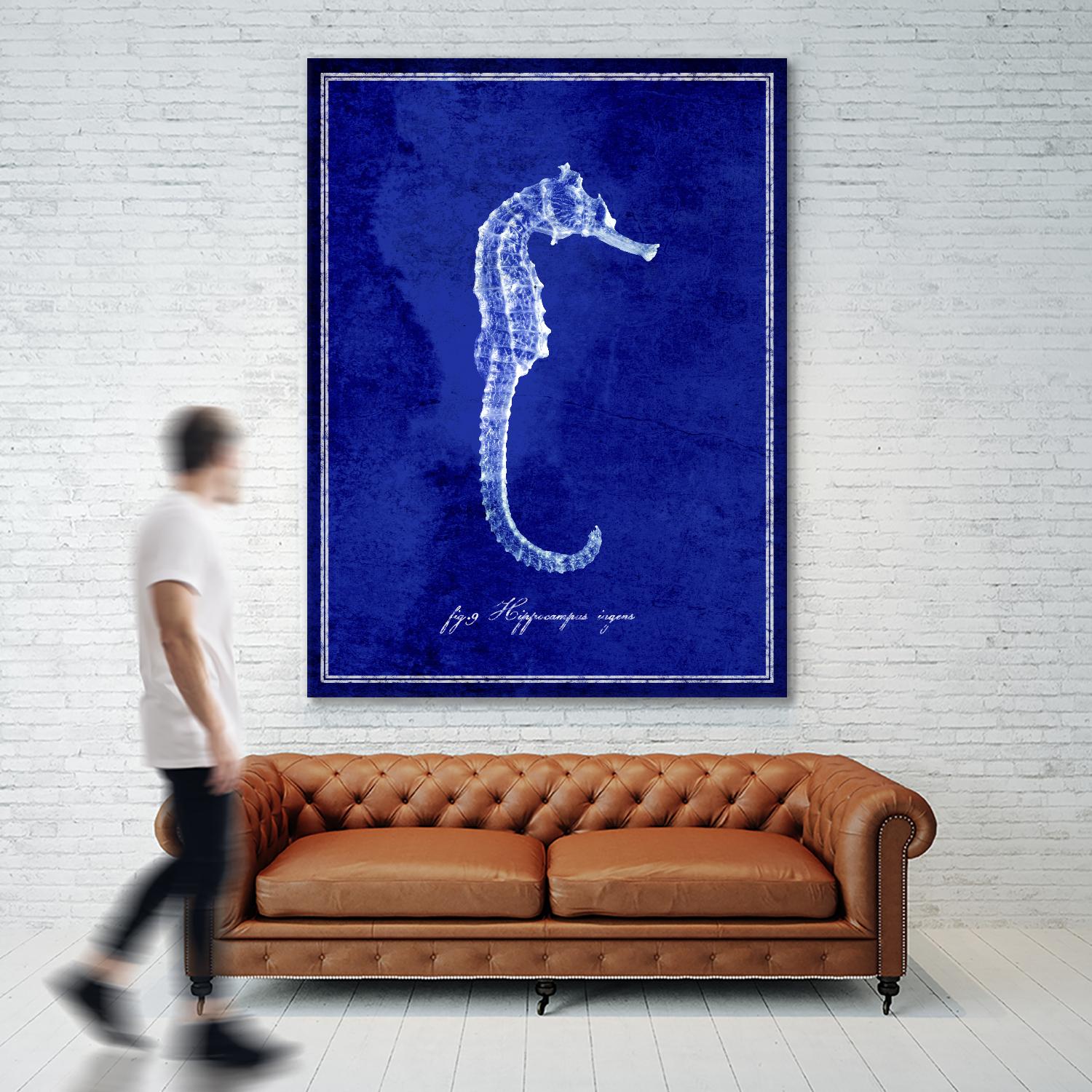Seahorse by GI ArtLab on GIANT ART - blue nautical
