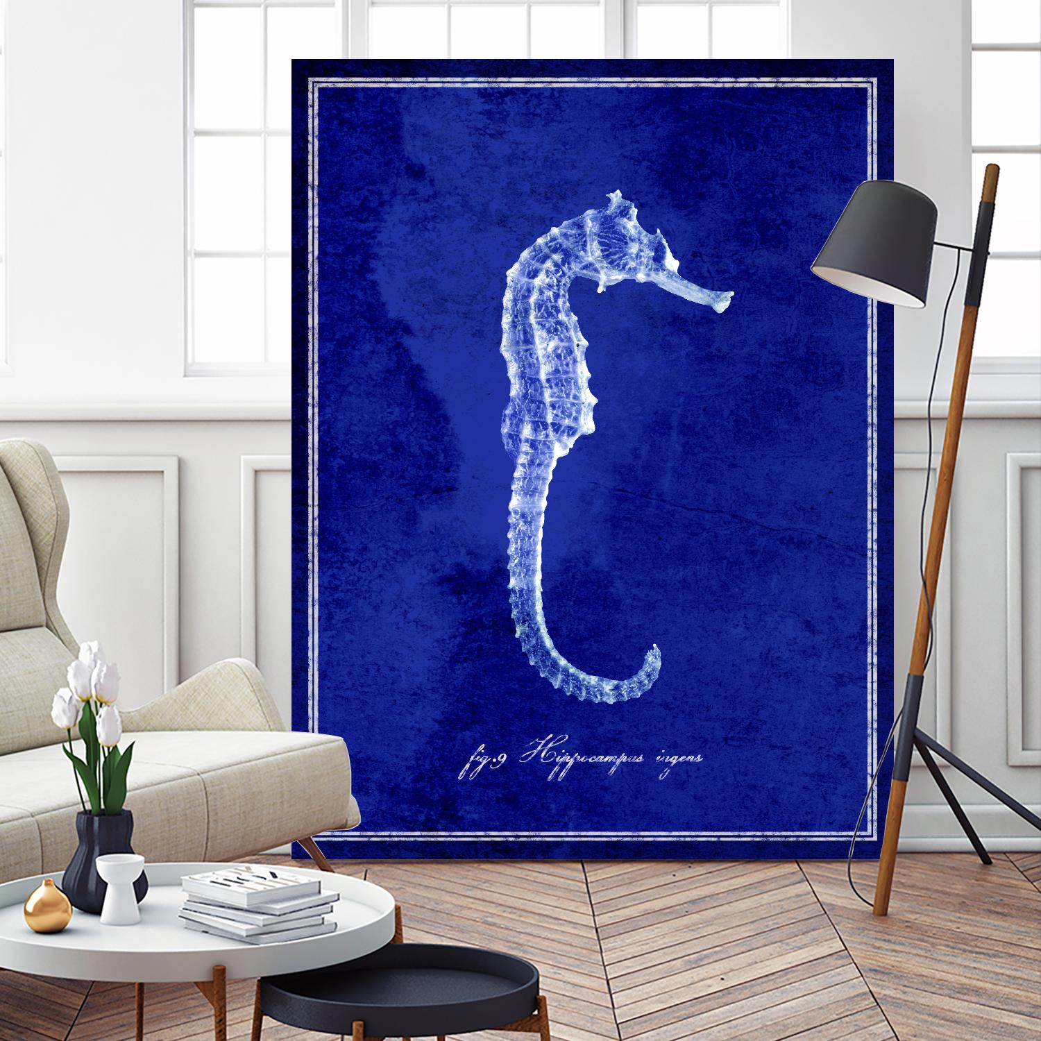 Seahorse by GI ArtLab on GIANT ART - blue nautical