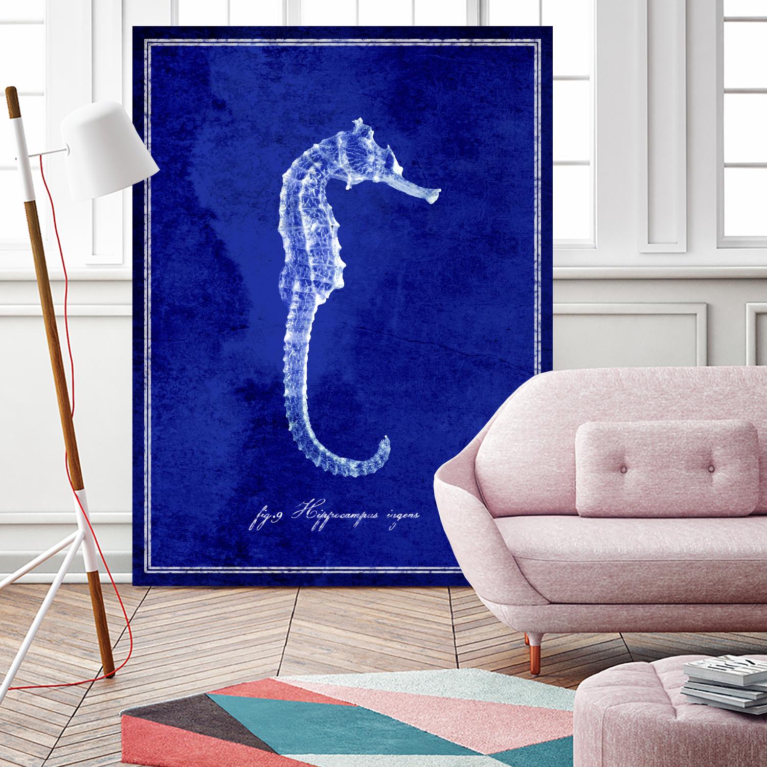 Seahorse by GI ArtLab on GIANT ART - blue nautical