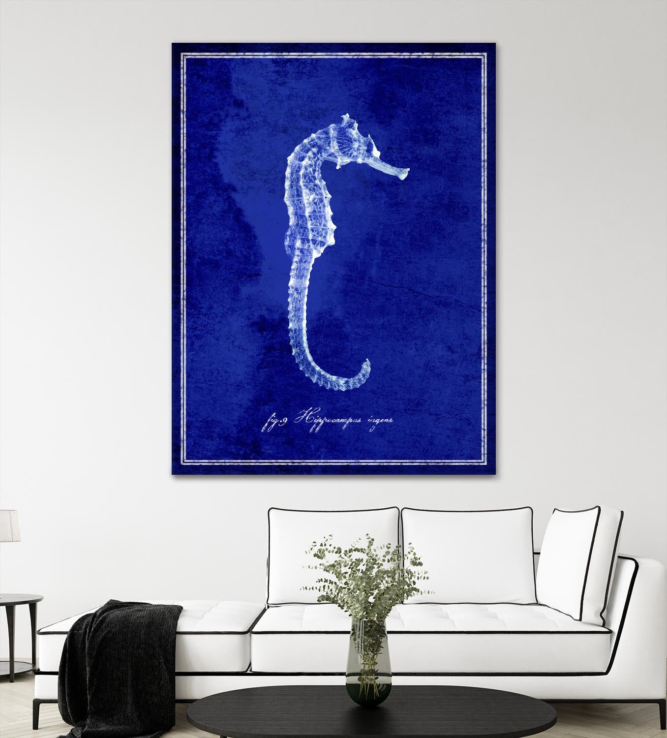 Seahorse by GI ArtLab on GIANT ART - blue nautical