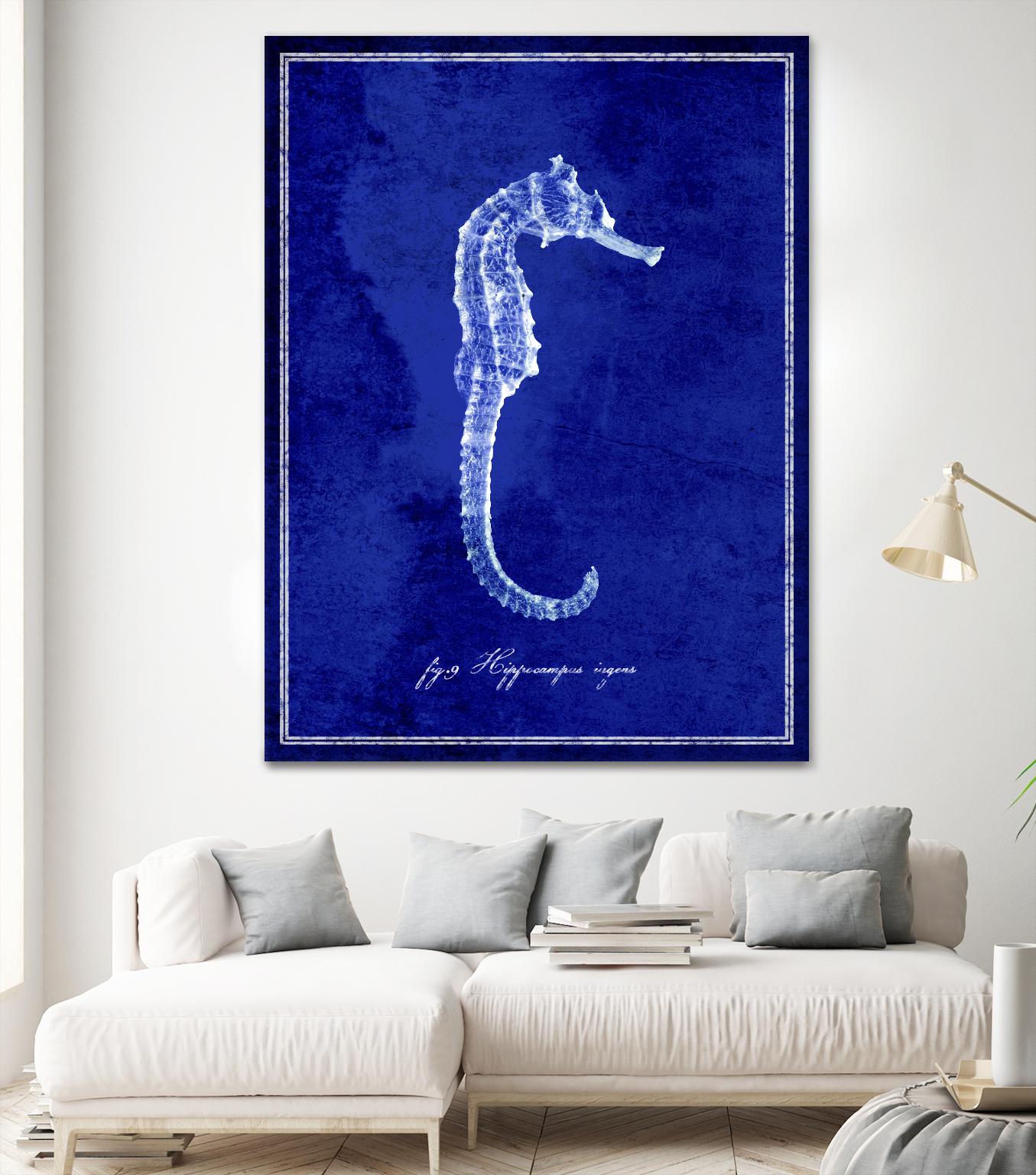 Seahorse by GI ArtLab on GIANT ART - blue nautical