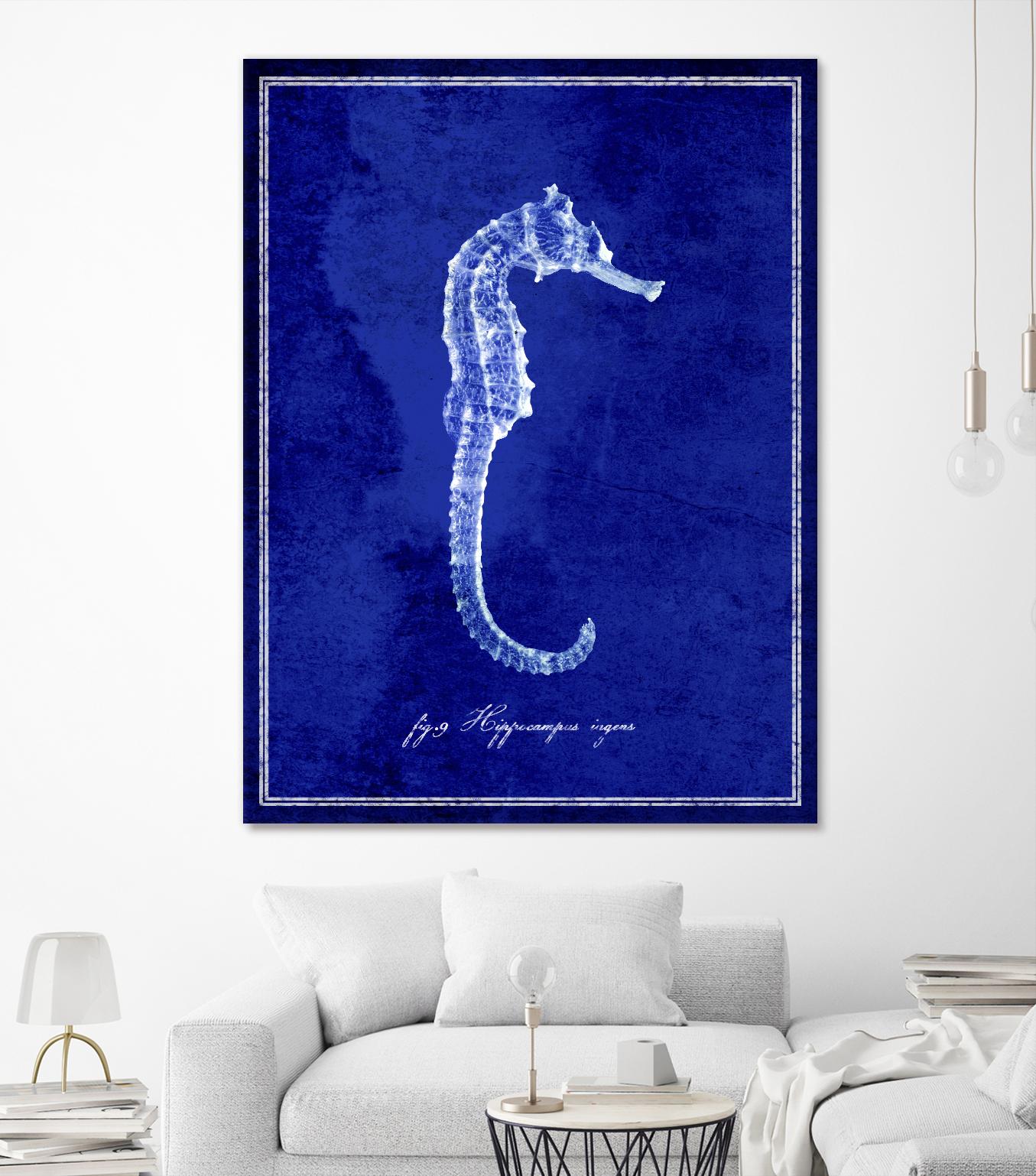 Seahorse by GI ArtLab on GIANT ART - blue nautical