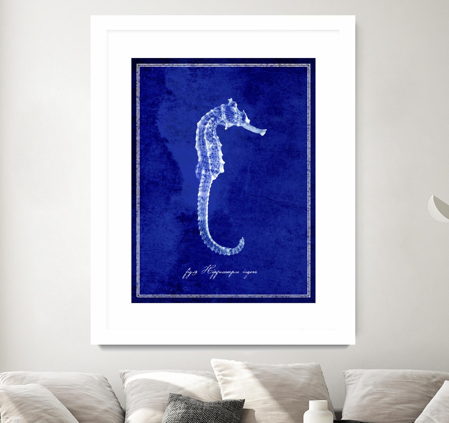 Seahorse by GI ArtLab on GIANT ART - blue nautical