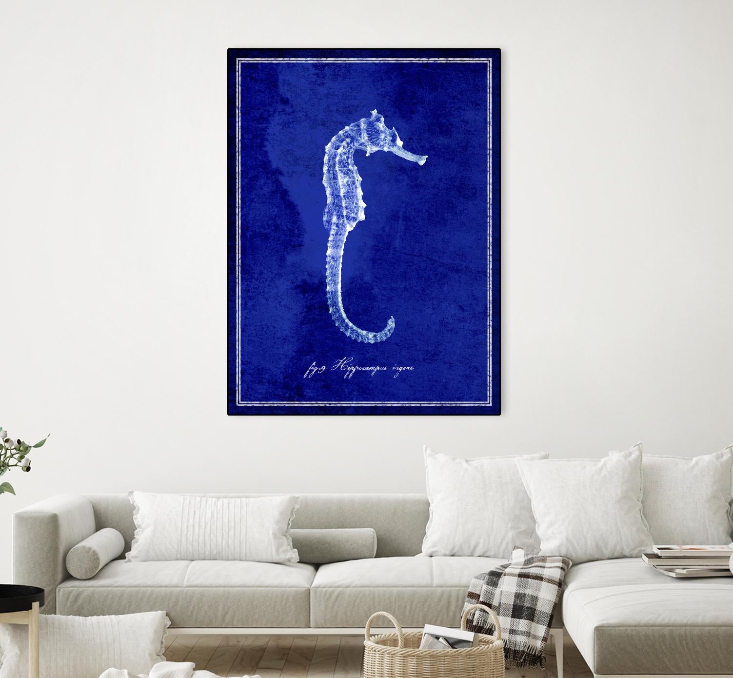 Seahorse by GI ArtLab on GIANT ART - blue nautical