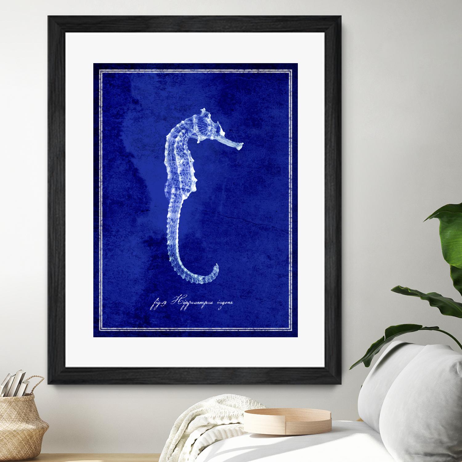 Seahorse by GI ArtLab on GIANT ART - blue nautical