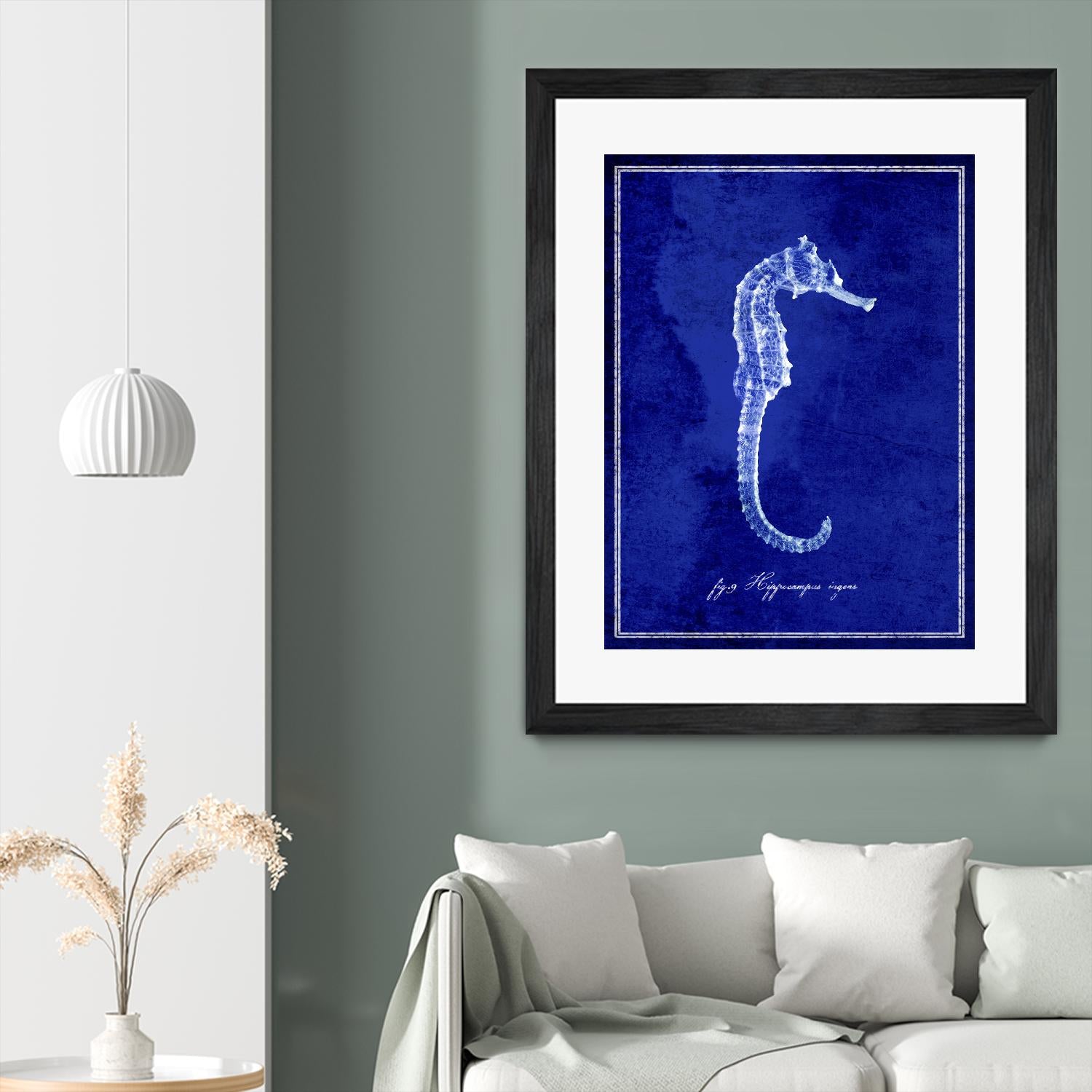 Seahorse by GI ArtLab on GIANT ART - blue nautical