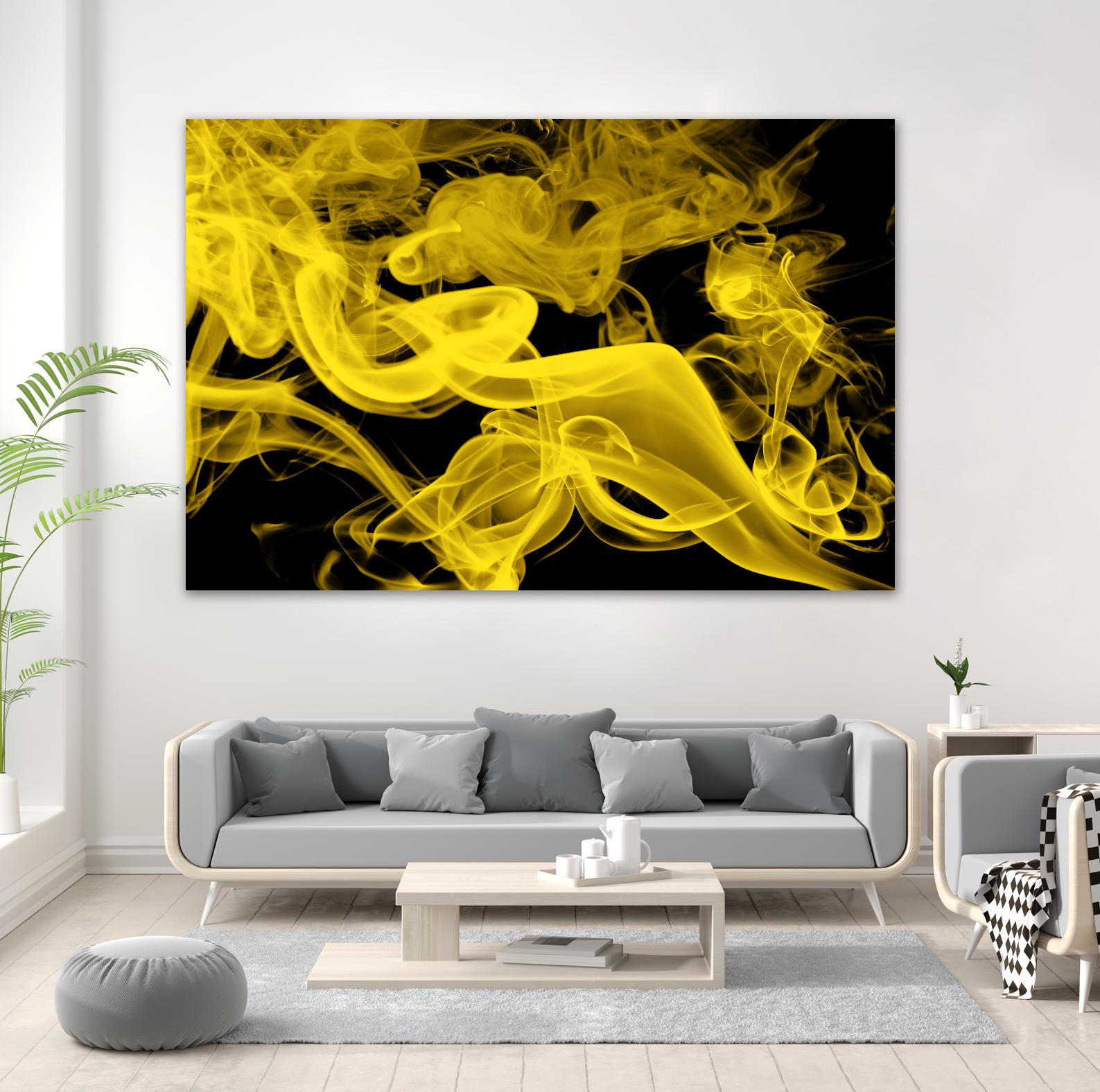 Yellow Smoke by GI ArtLab on GIANT ART - yellow abstract smoke