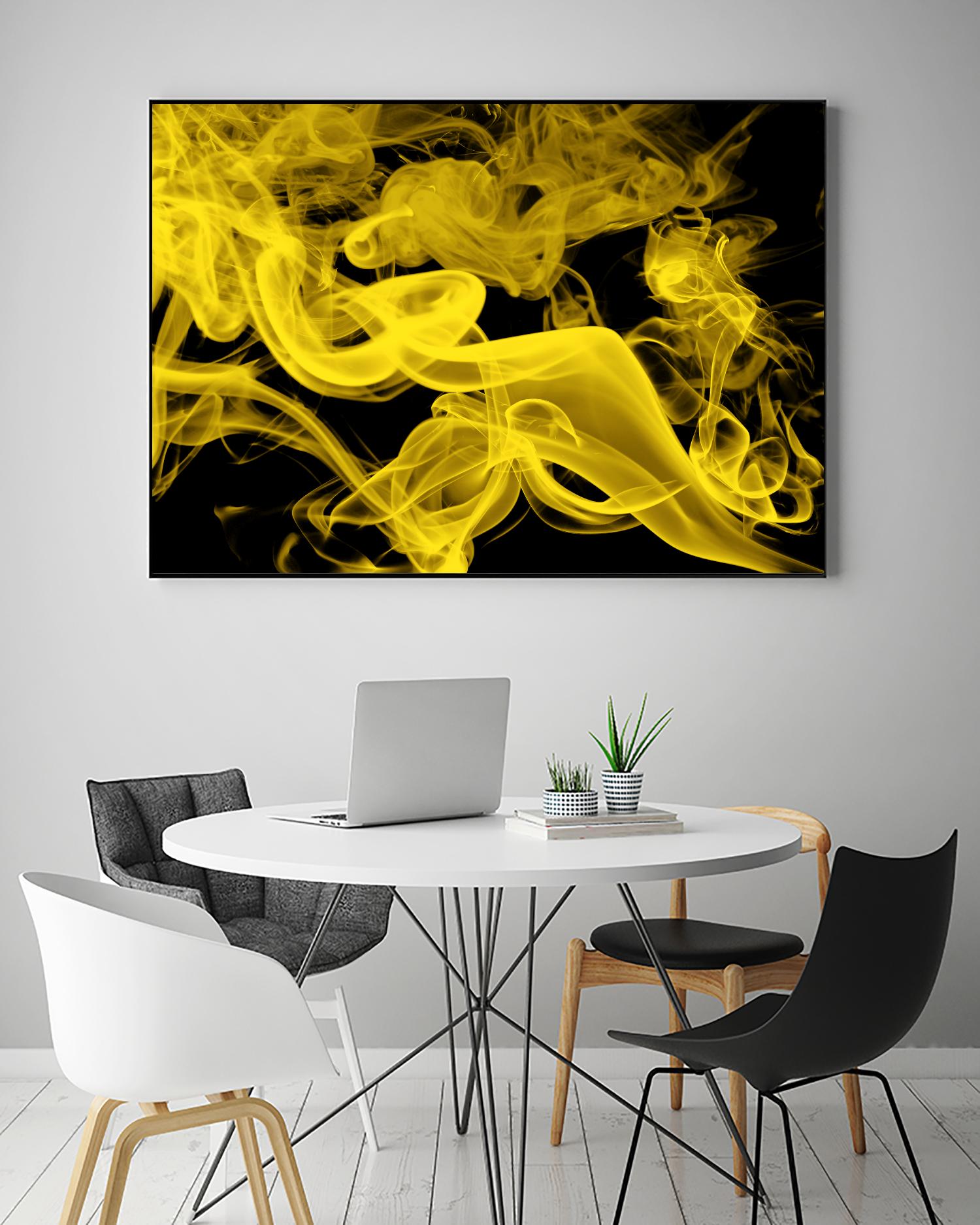 Yellow Smoke by GI ArtLab on GIANT ART - yellow abstract smoke