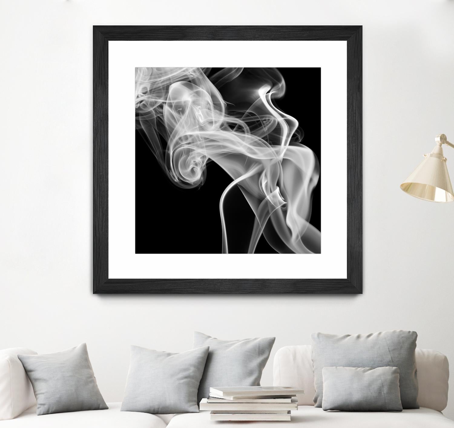 Black Smoke Abstract Square by GI ArtLab on GIANT ART - black abstract