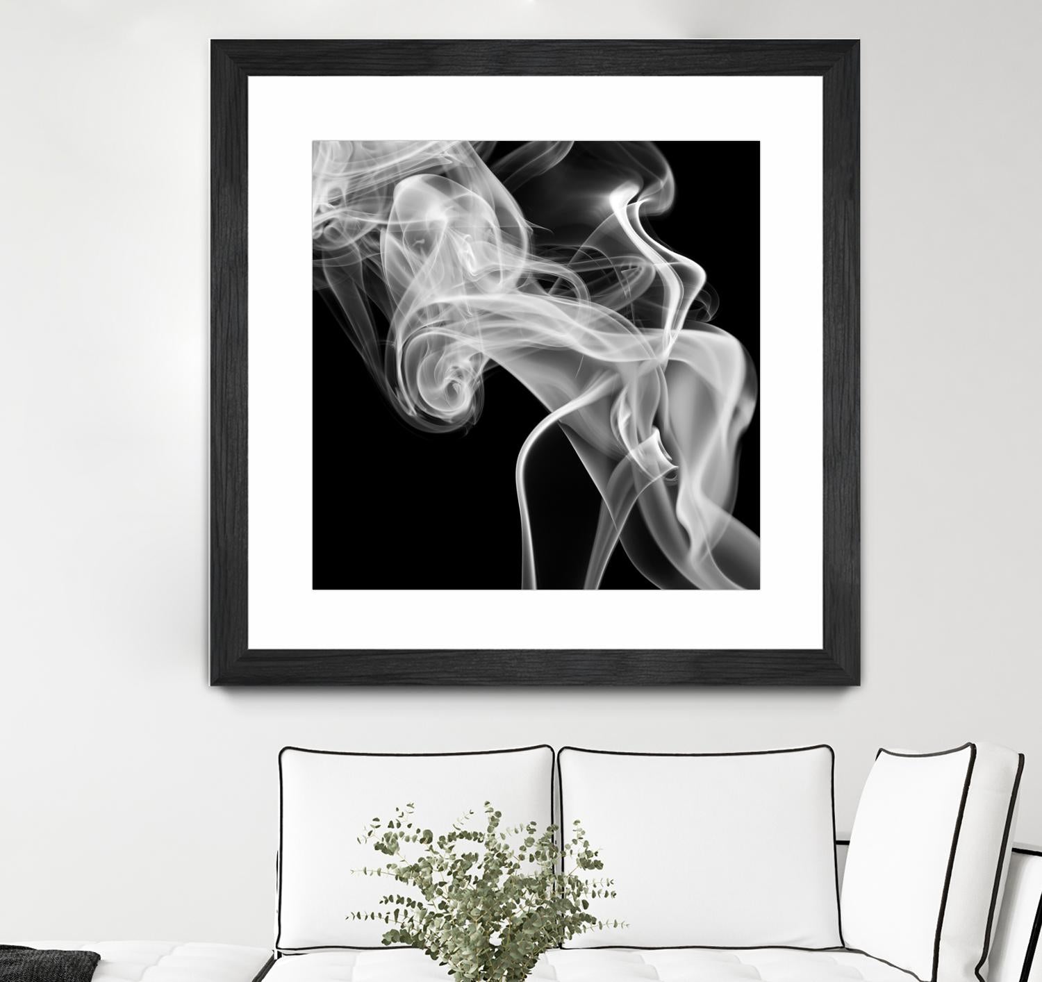 Black Smoke Abstract Square by GI ArtLab on GIANT ART - black abstract