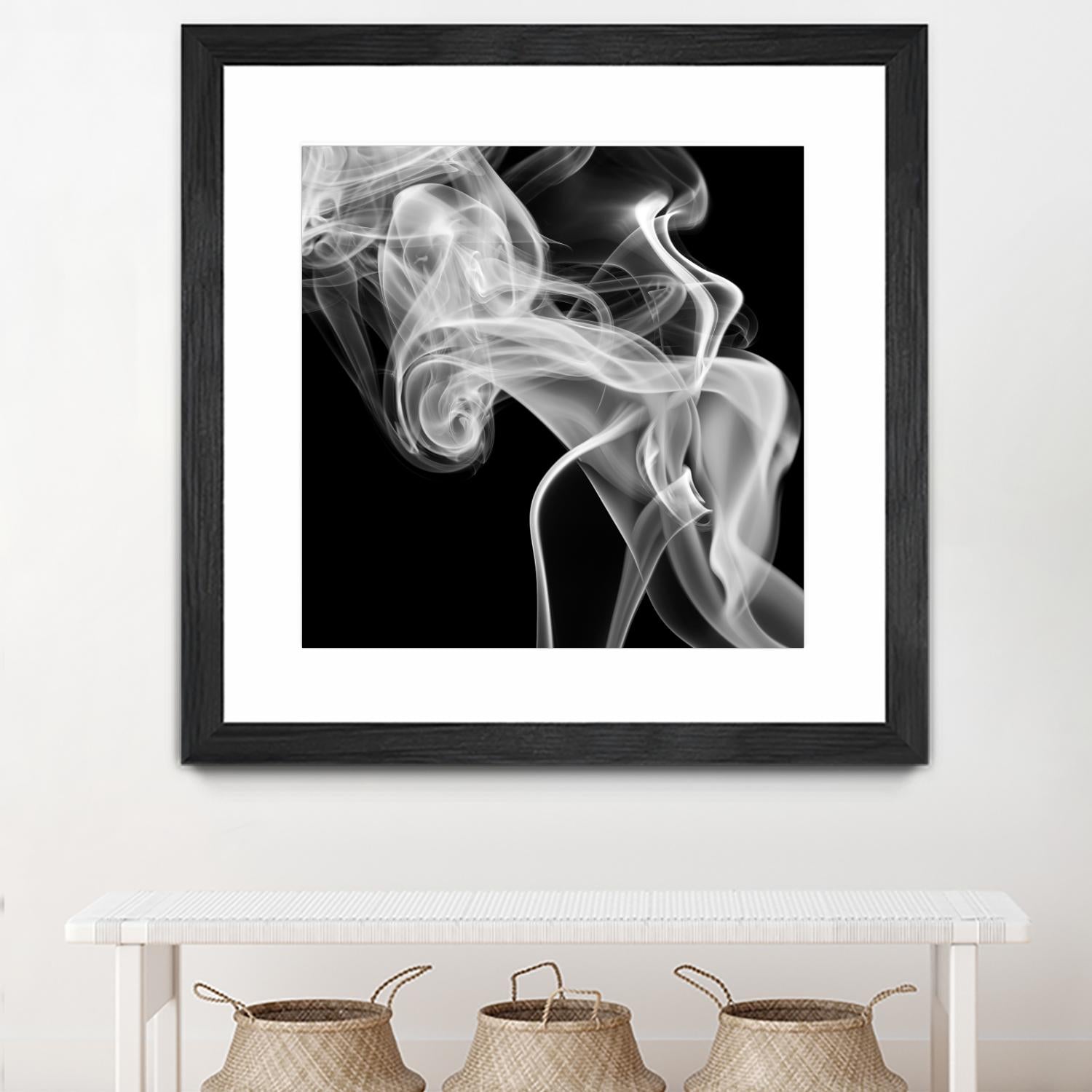Black Smoke Abstract Square by GI ArtLab on GIANT ART - black abstract
