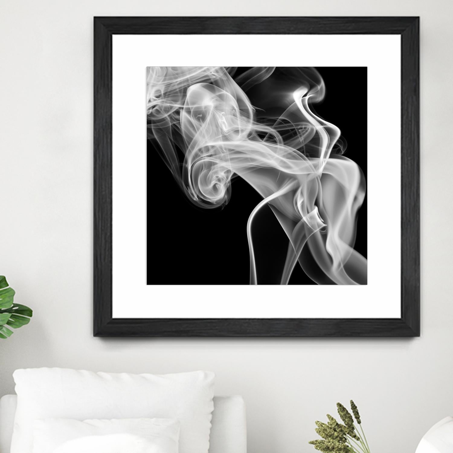 Black Smoke Abstract Square by GI ArtLab on GIANT ART - black abstract
