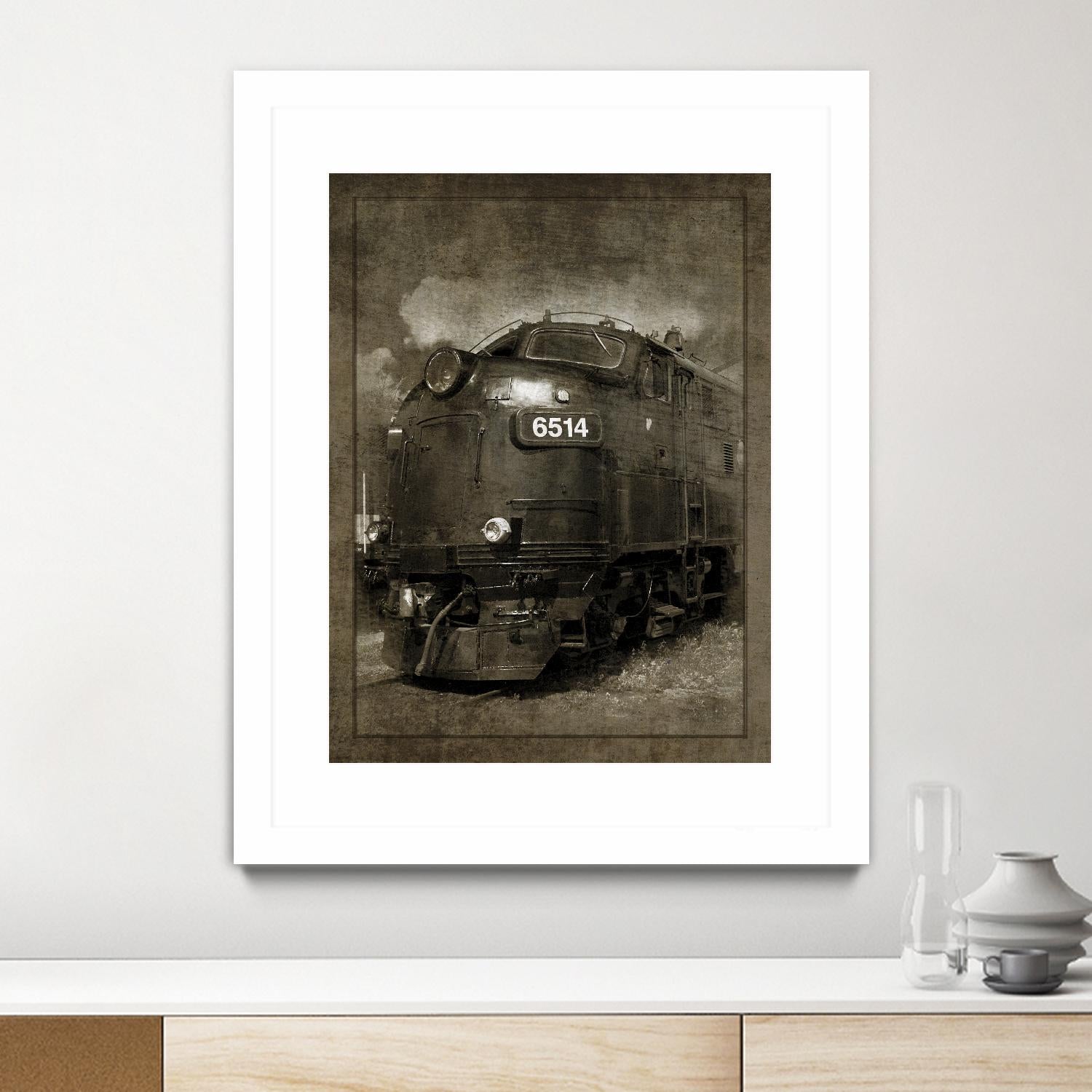 Diesel Electric Locomotive by GI ArtLab on GIANT ART - black leisure