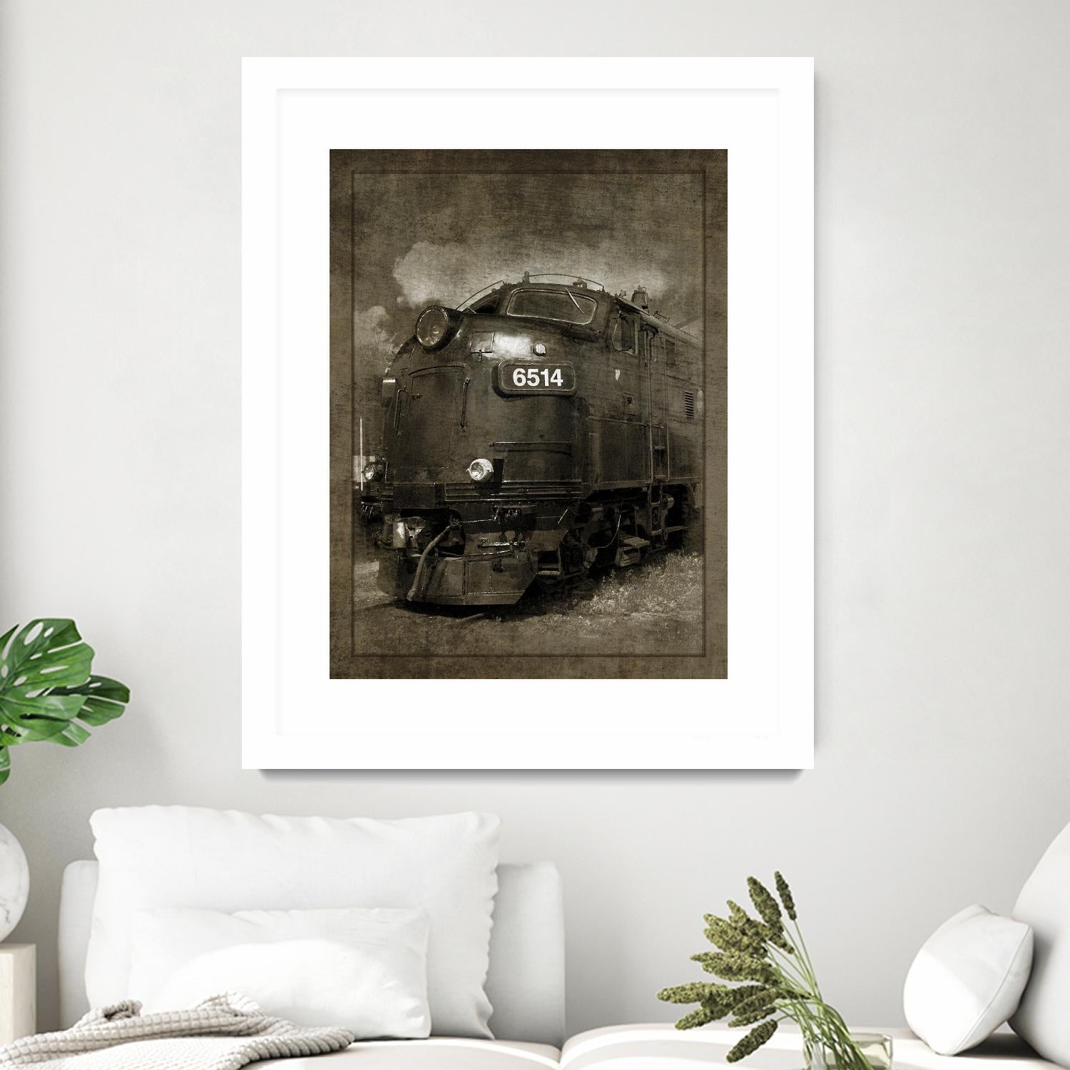 Diesel Electric Locomotive by GI ArtLab on GIANT ART - black leisure