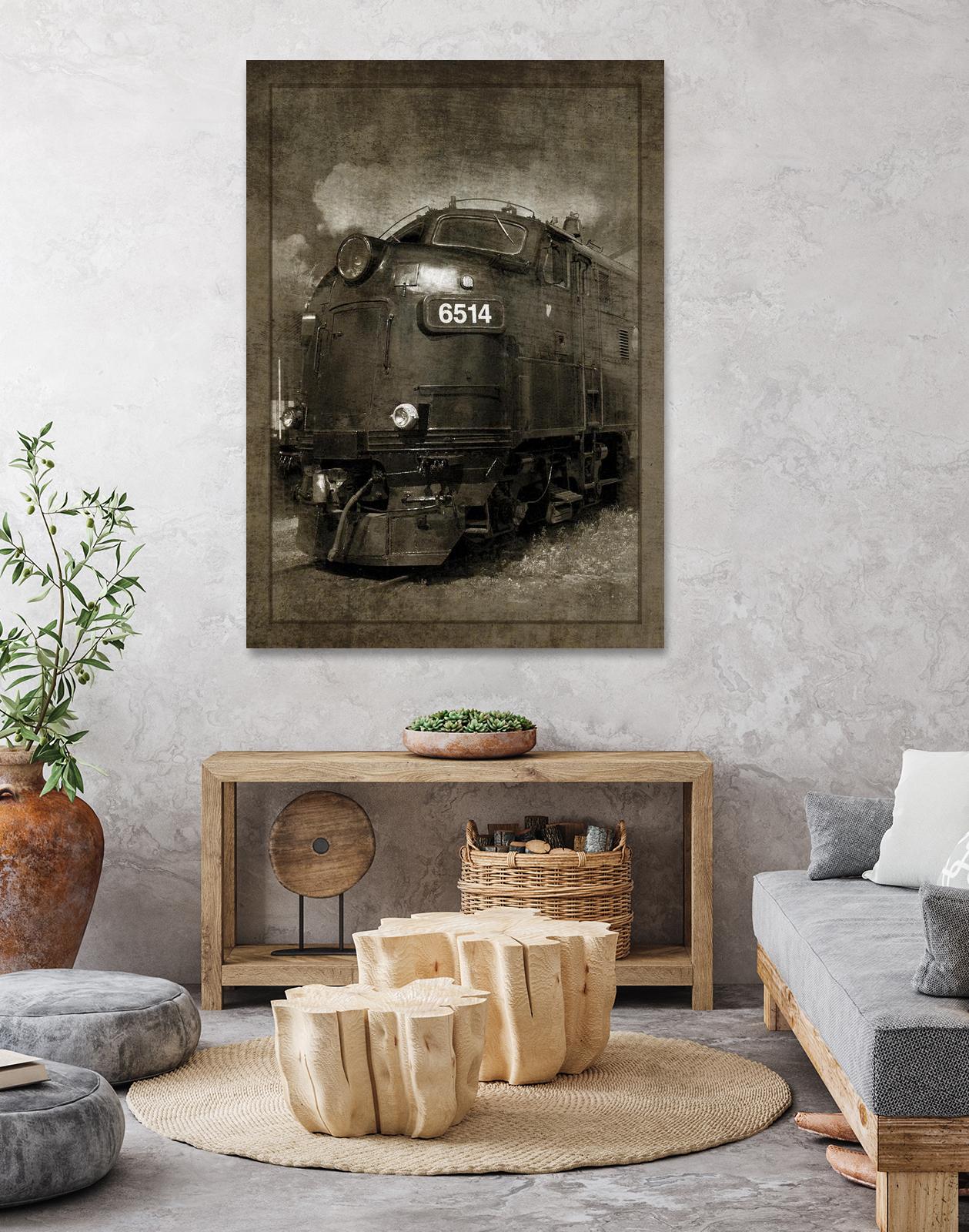 Diesel Electric Locomotive by GI ArtLab on GIANT ART - black leisure