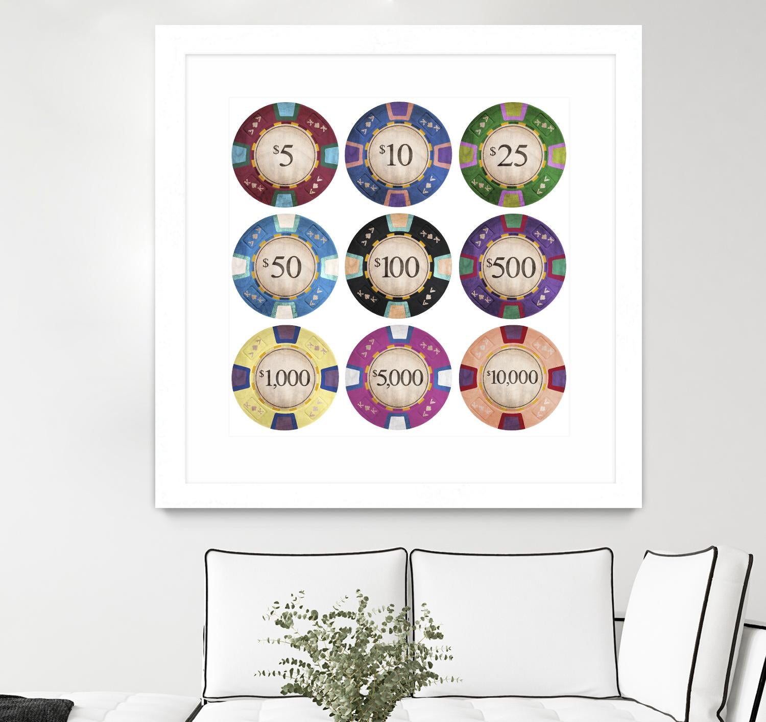 Poker Chips by GI ArtLab on GIANT ART - blue leisure