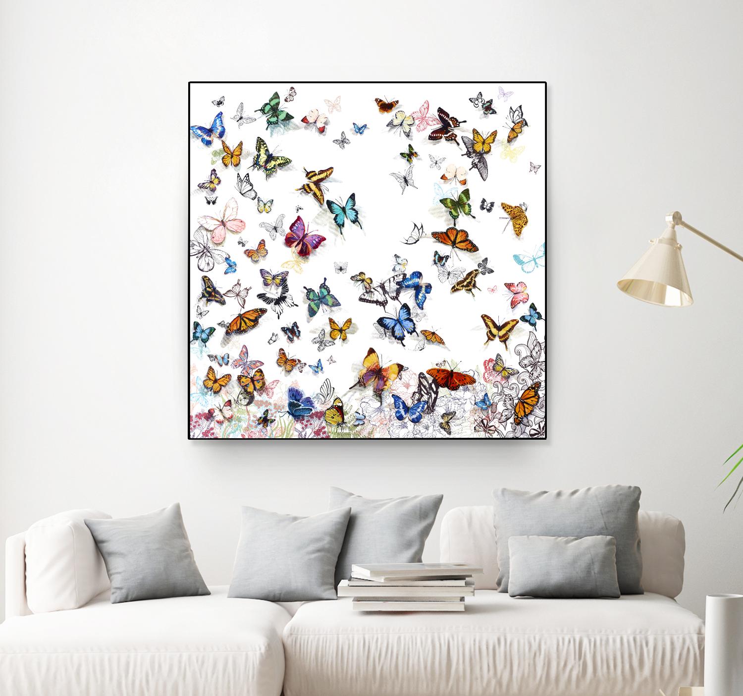 Papillon by Allyson Fukushima on GIANT ART - pink animals papillon